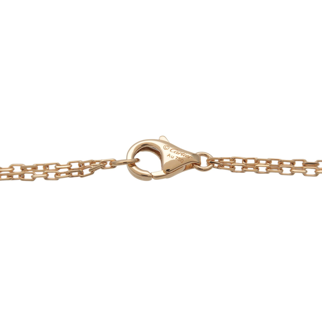 Cartier Love Circle 2P Diamond Necklace K18YG 750YG Yellow Gold
