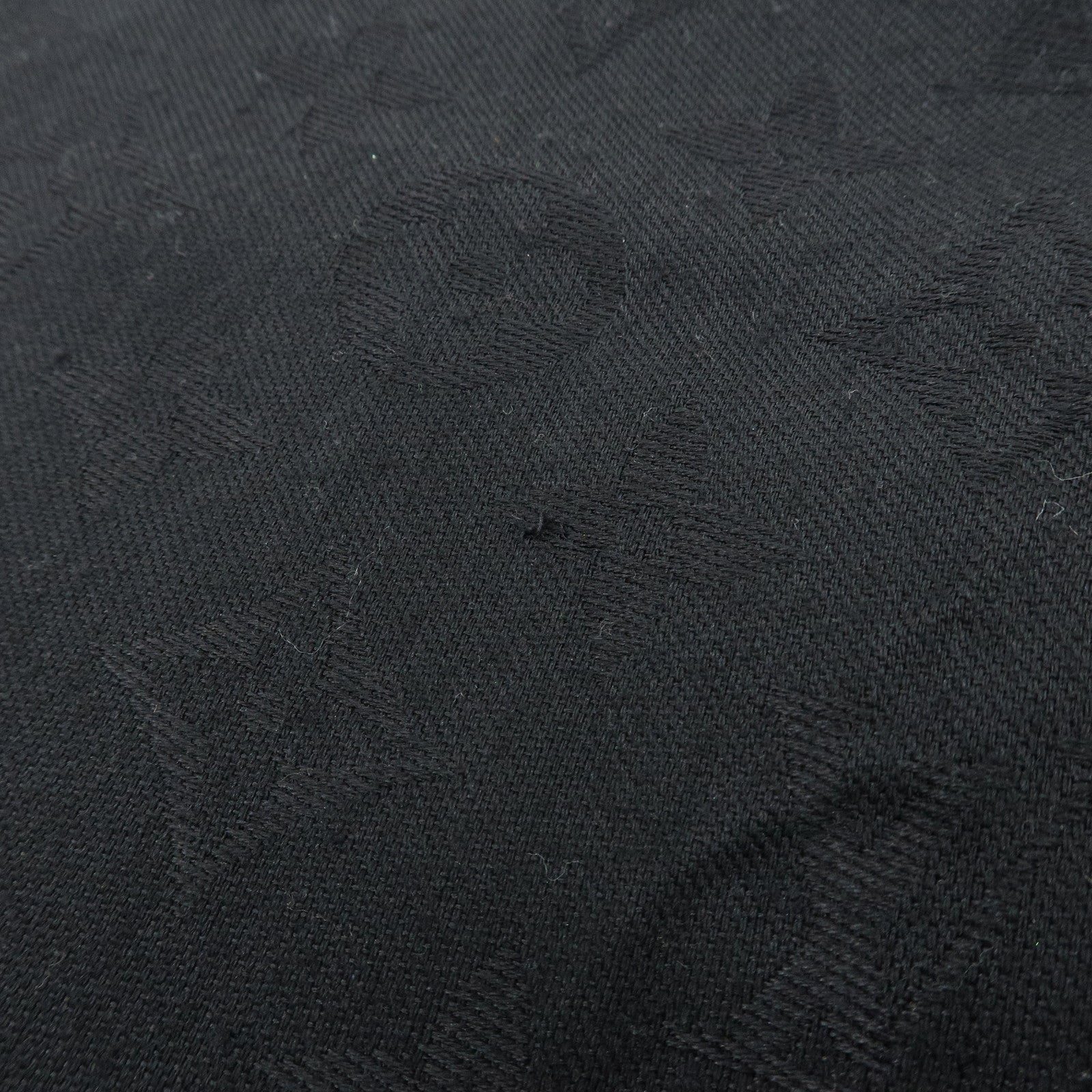 Louis Vuitton Monogram Silk Wool Scarf Shawl Black M71329