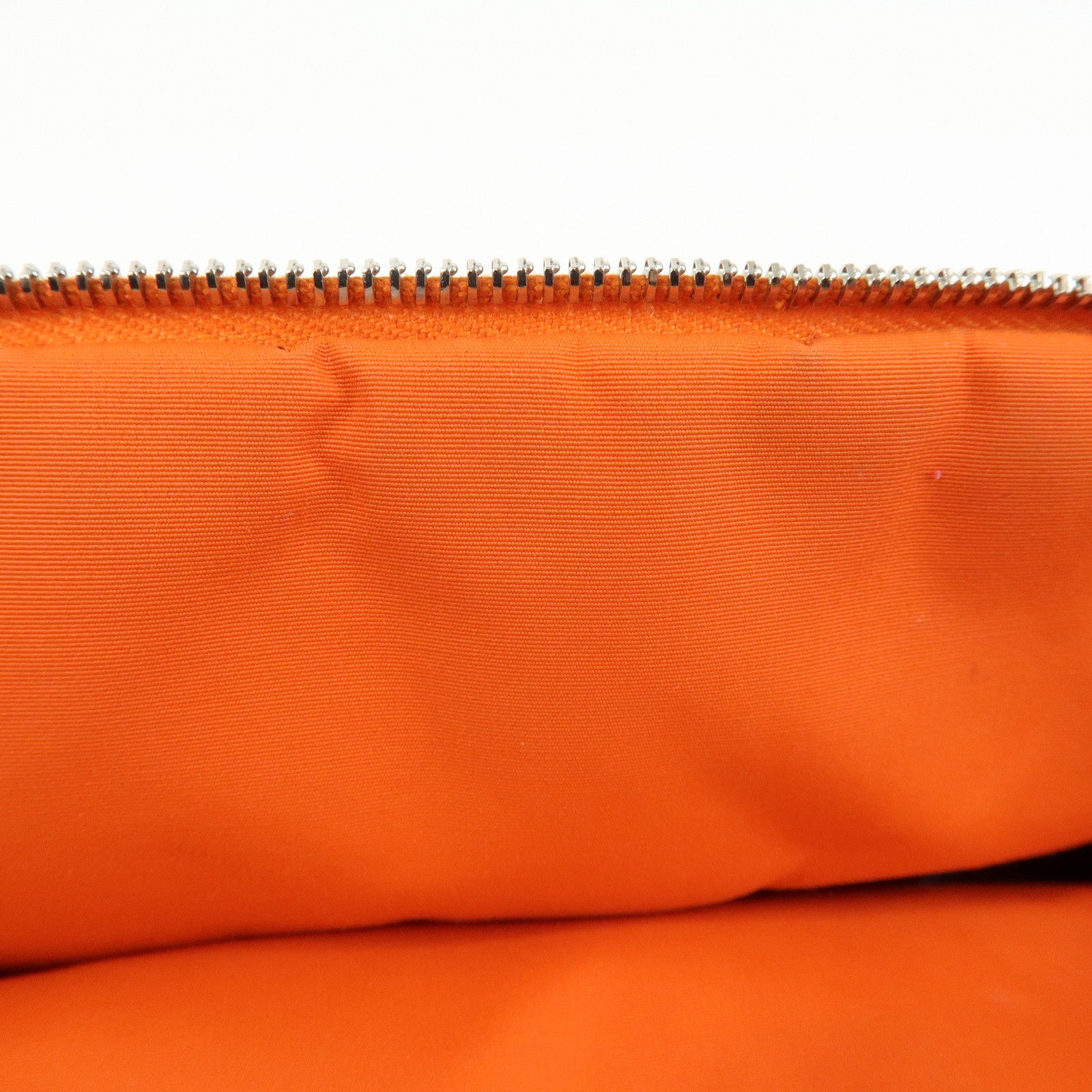 HERMES Bolide Pouch 20 Toile H Canvas Pouch Cosmetic Pouch Orange