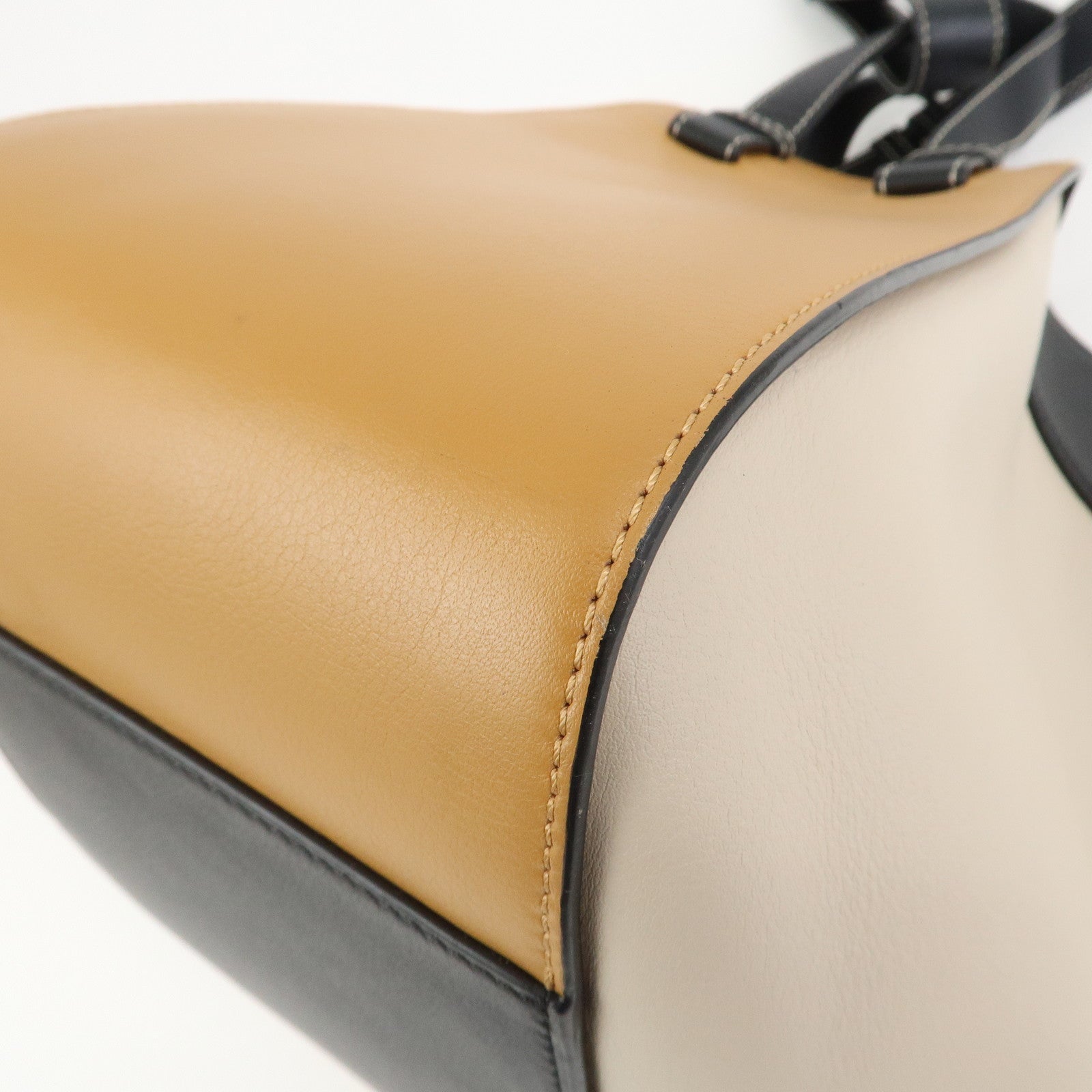 LOEWE Anagram Hammock Small Shoulder Bag Crossbody Bag Beige Black