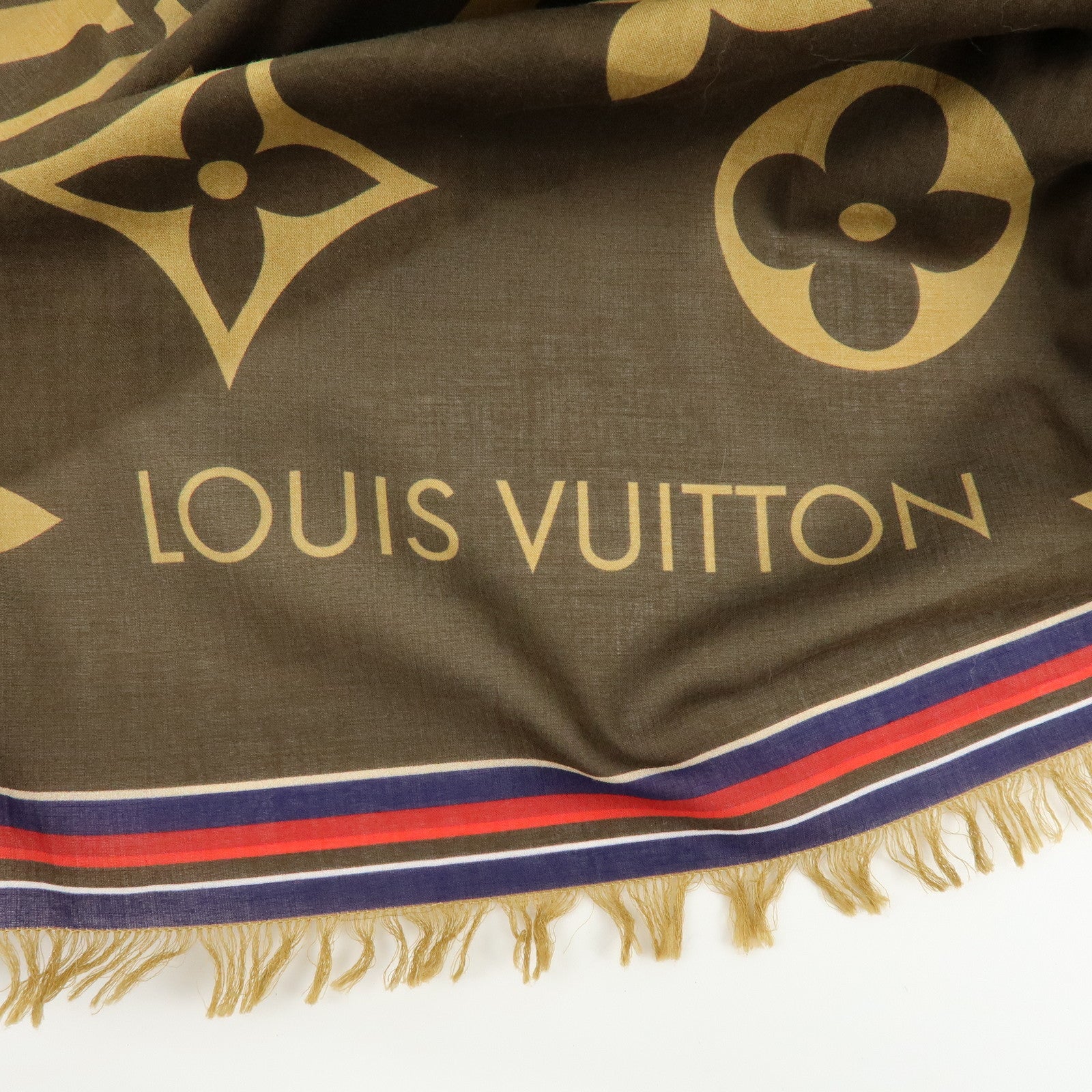 Louis Vuitton Étole Monogram Bliss 100％ Cotton Scarf Brown M76366