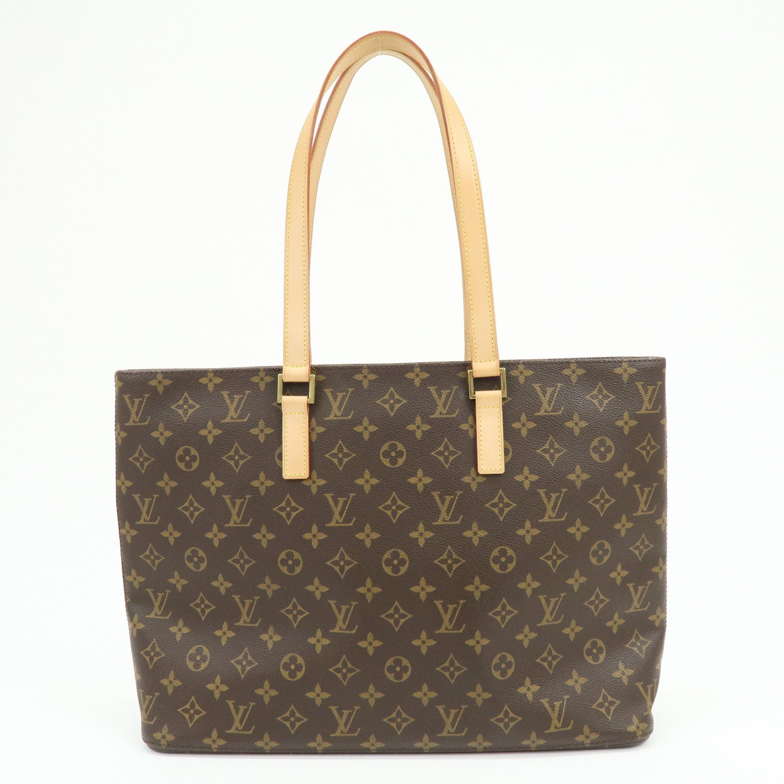 Louis Vuitton Monogram Luco Tote Bag Shoulder Bag Brown M51155 Auth Used F/S
