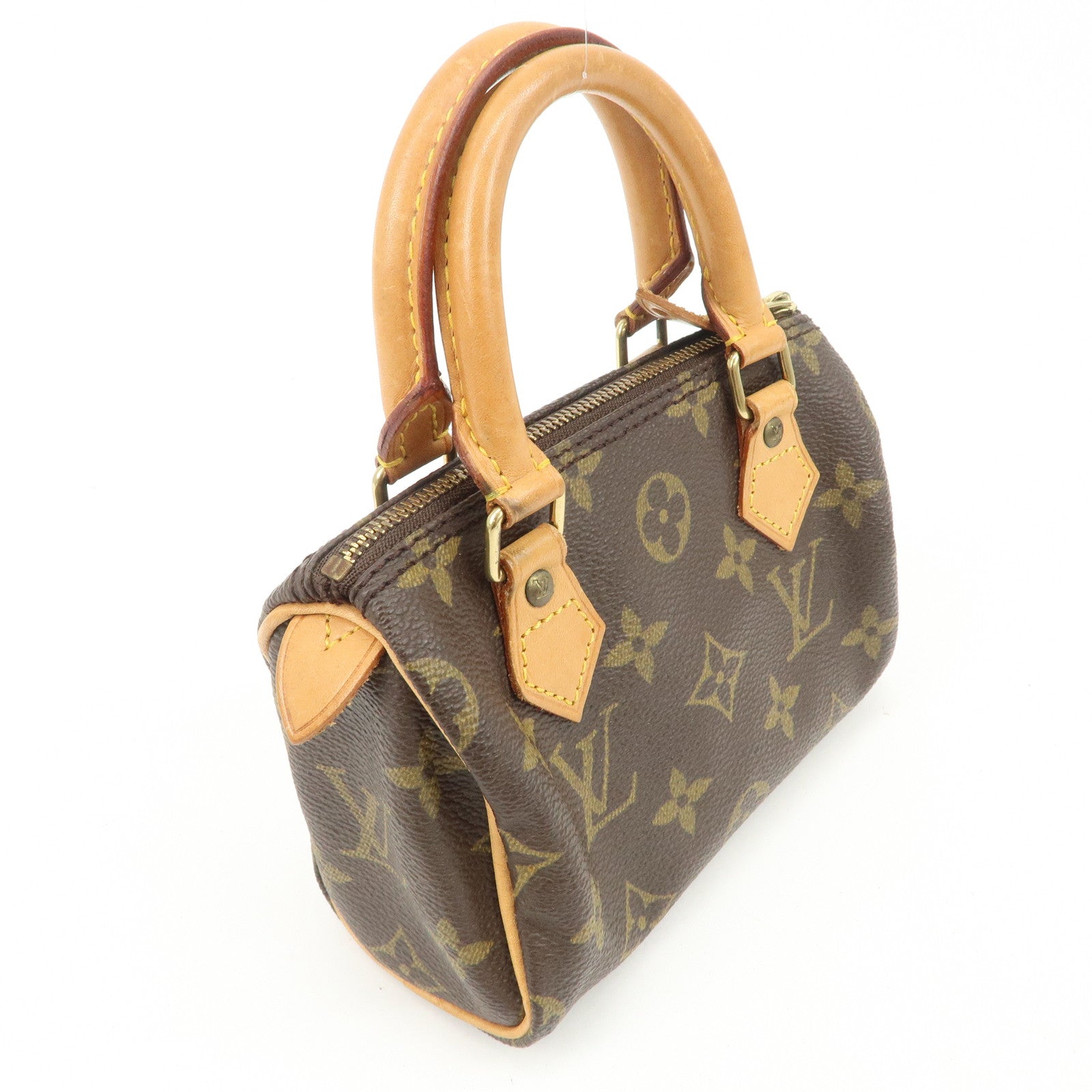 Louis Vuitton Monogram Canvas Mini Speedy Hand Bag Brown M41534