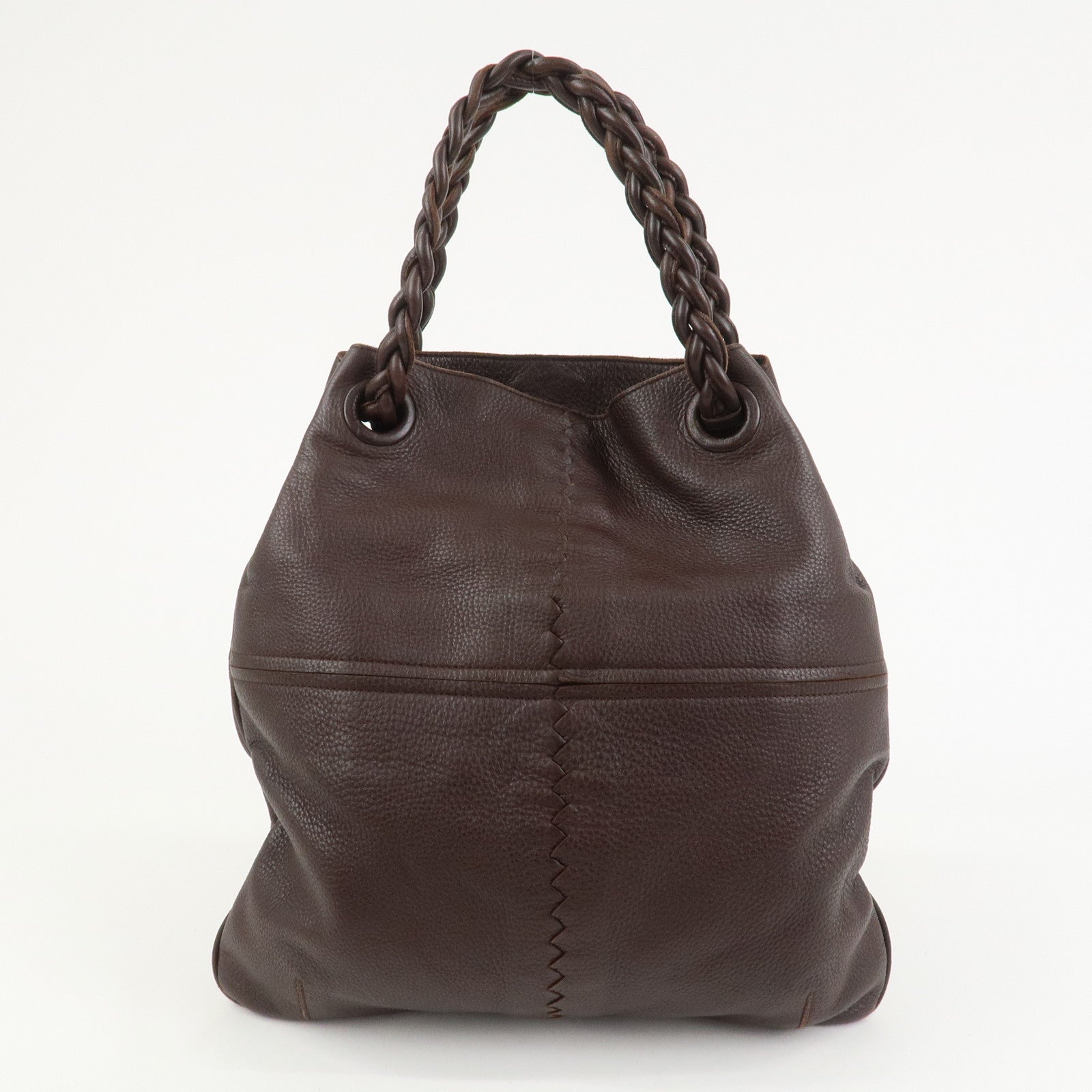 BOTTEGA VENETA Cervo Leather 2WAY Bag Shoulder Bag Hand Bag Brown