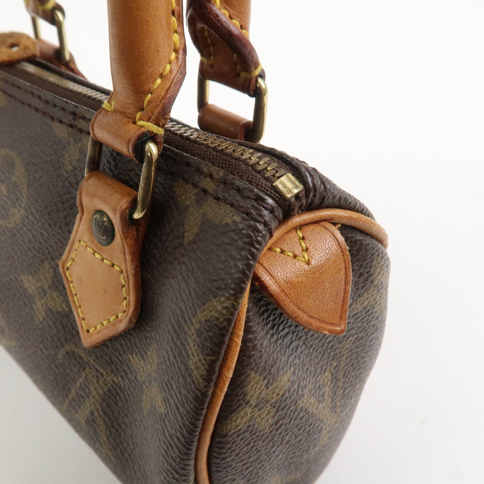 Louis Vuitton Monogram Mini Speedy Hand Bag Brown M41534