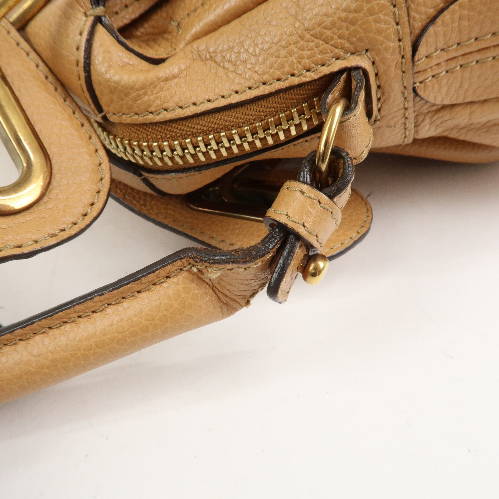 Chloe Paraty Leather 2Way Bag Shoulder Bag Hand Bag Brown