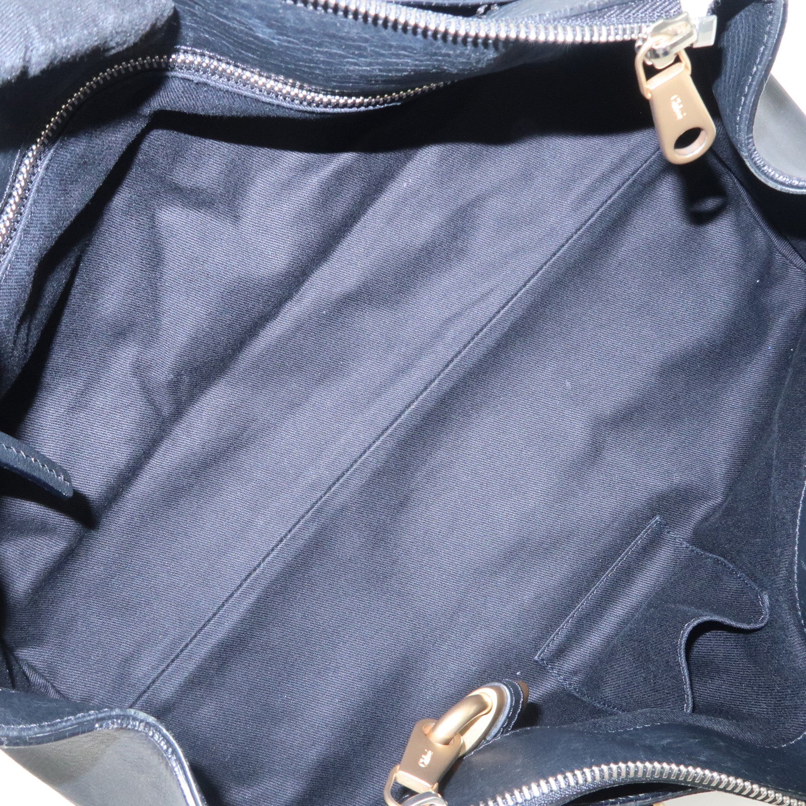 Chloe Paddington Leather Hand Bag Shoulder Bag Black