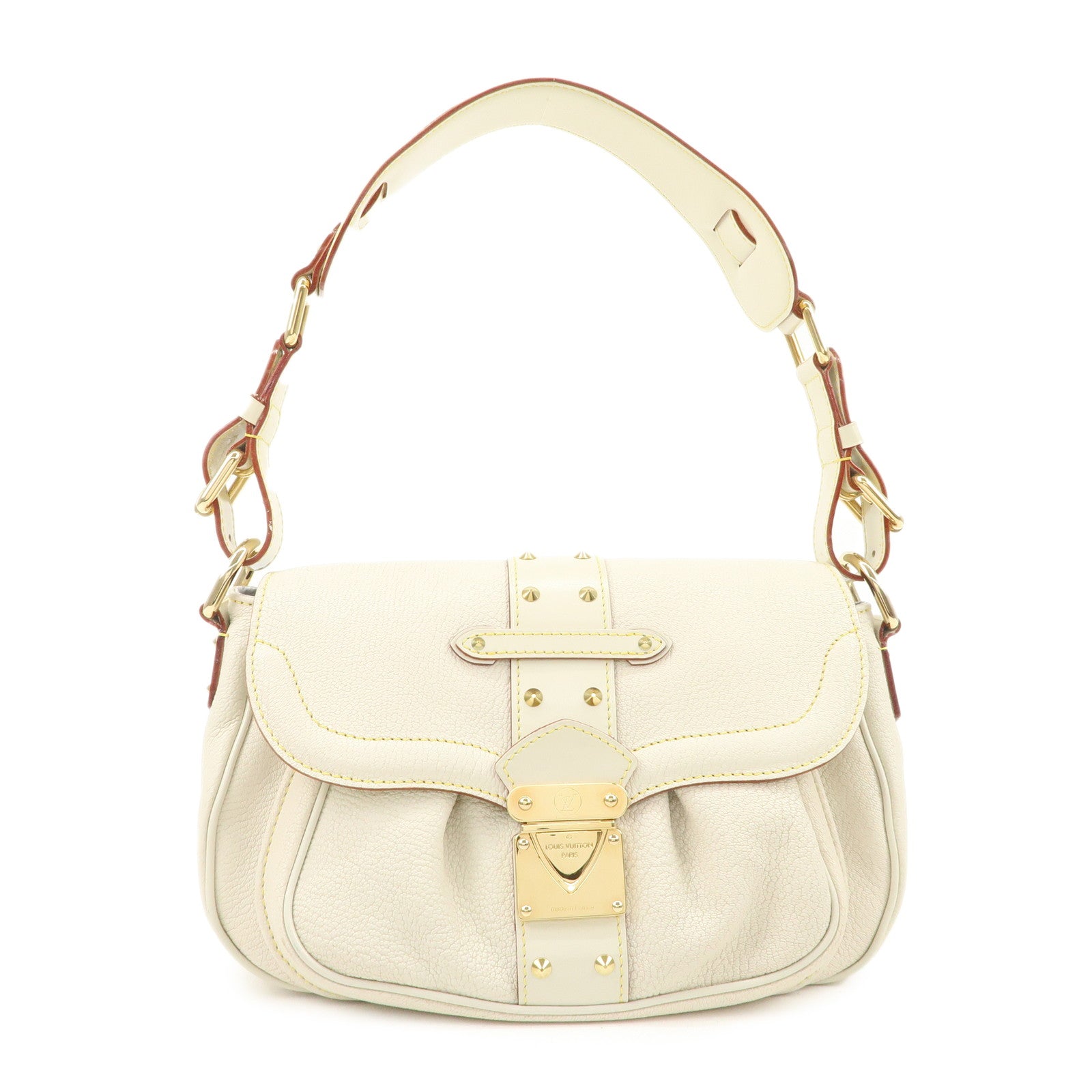 Louis Vuitton Suhali Leather Confidence Shoulder Bag Blanc M91782 Used
