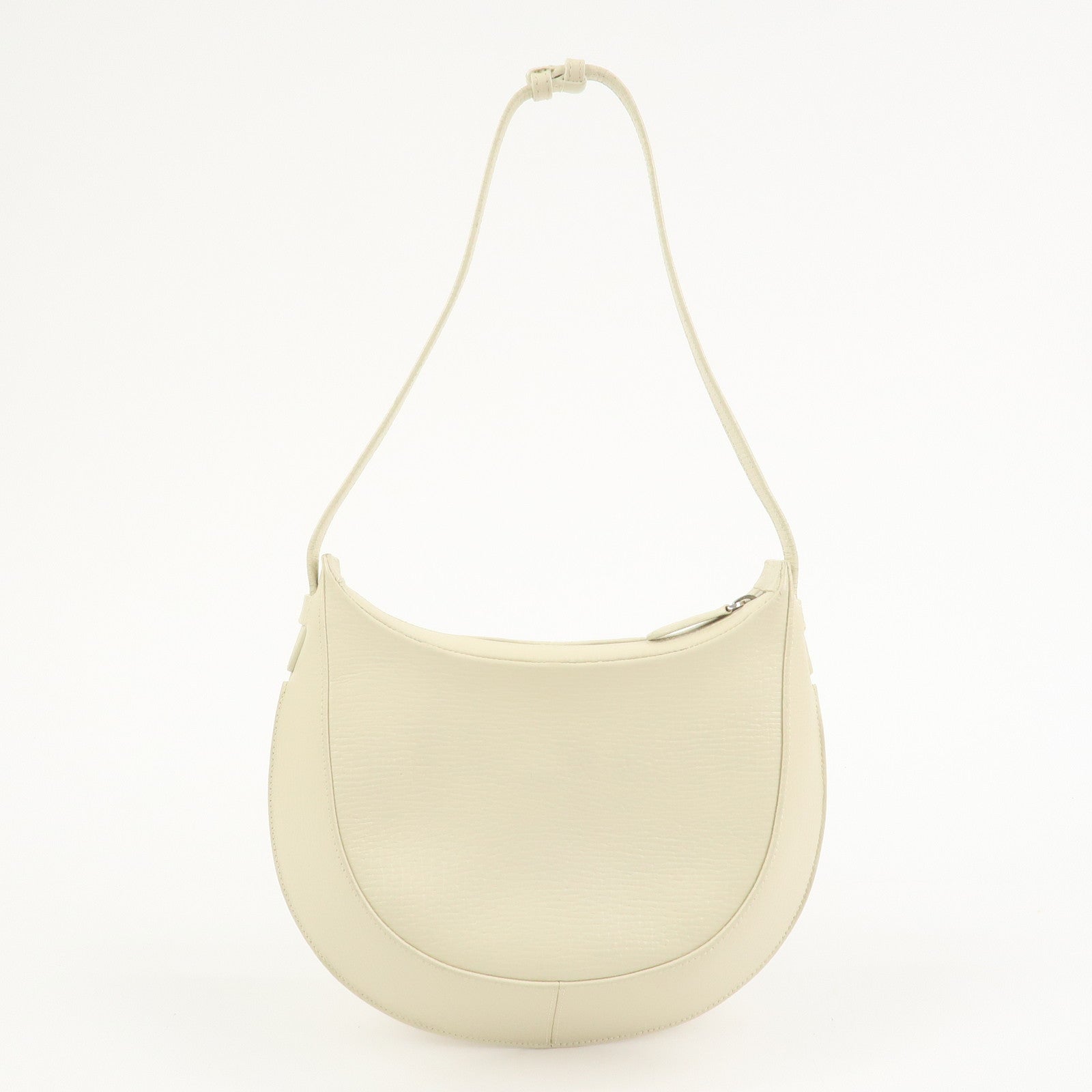 LOEWE Leather Shoulder Bag Hand Bag Ivory