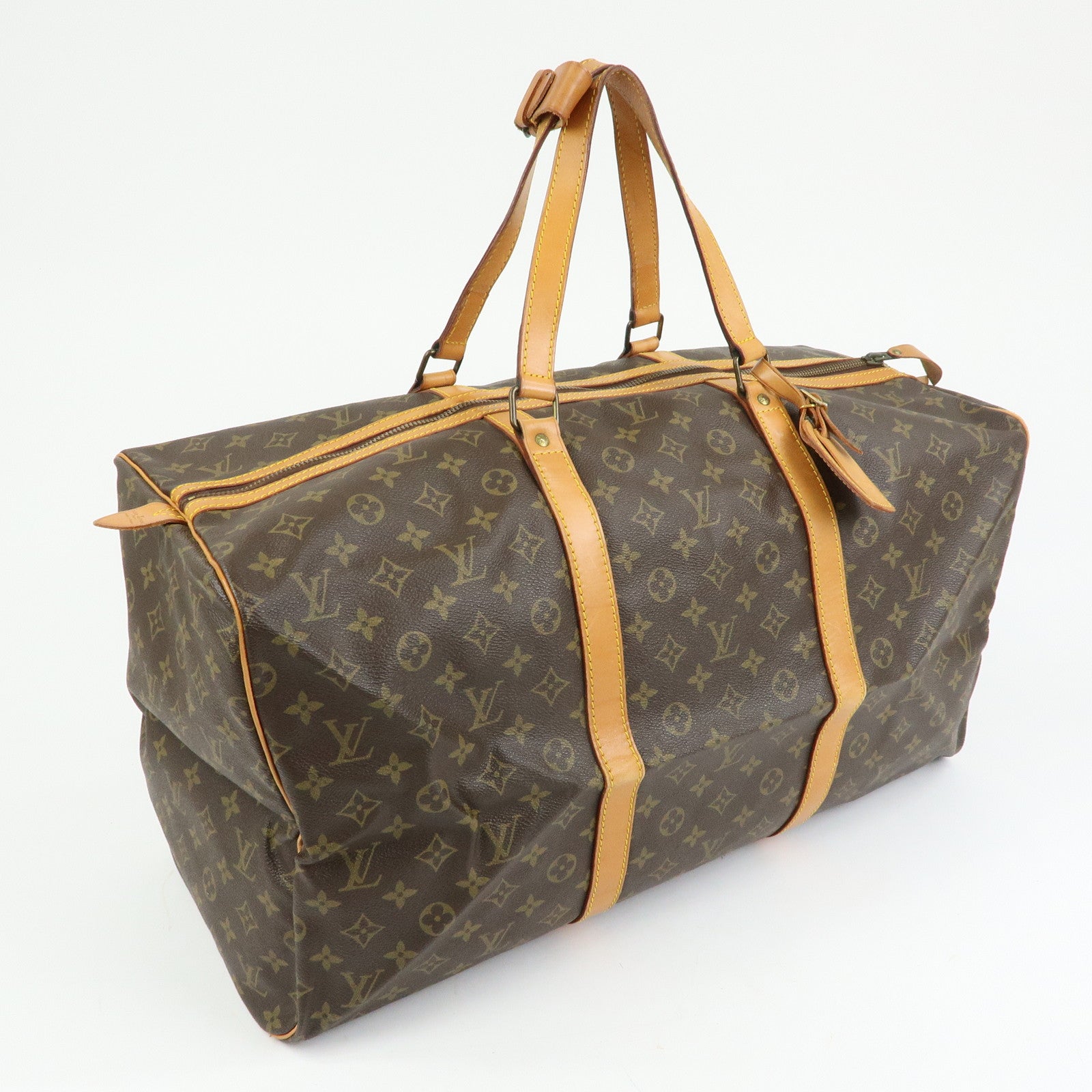 Louis Vuitton Monogram Sac Souple 55 Boston Bag Brown M41622