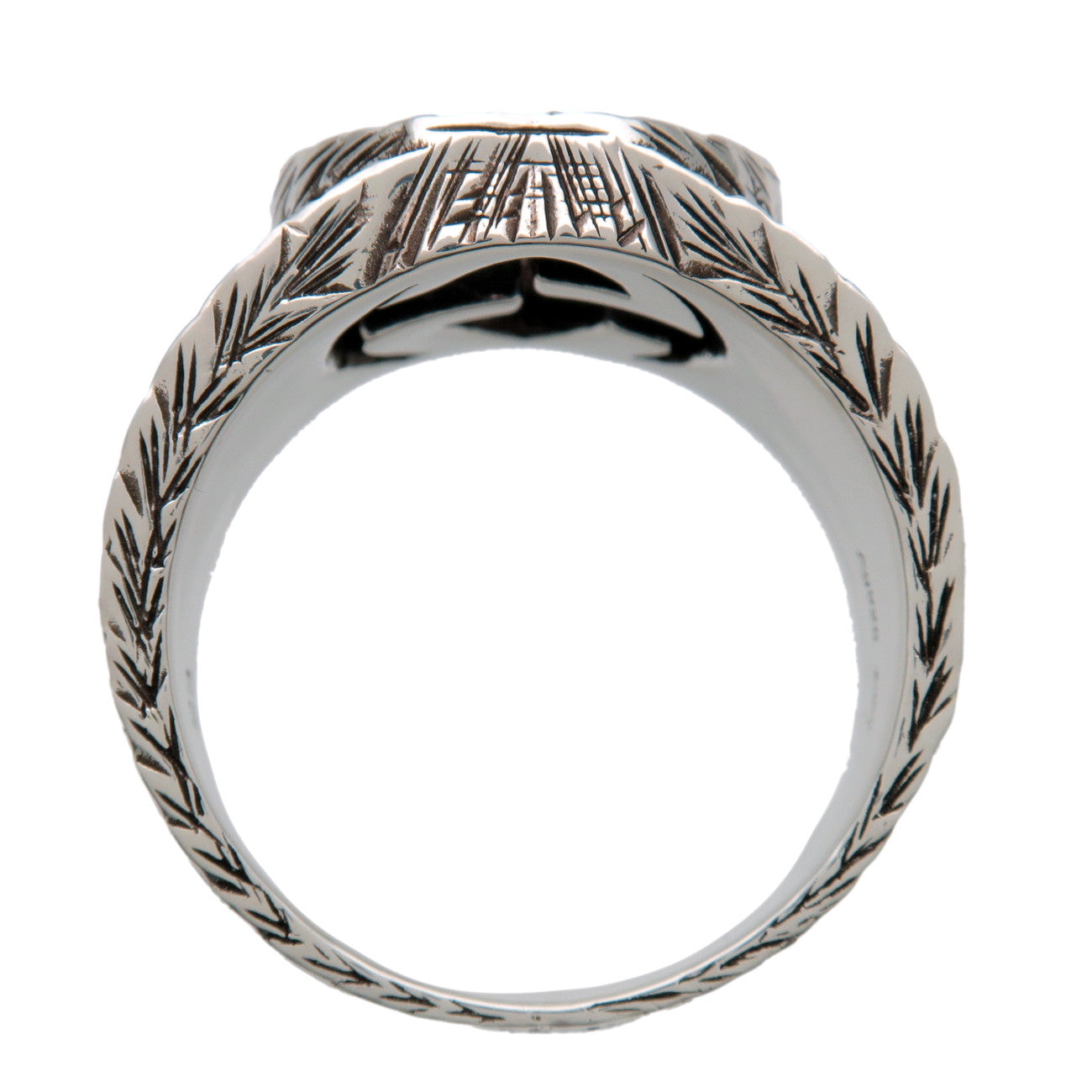 GUCCI Interlocking G Arabesuque Ring SV925 Silver #23 US10.25 EU63