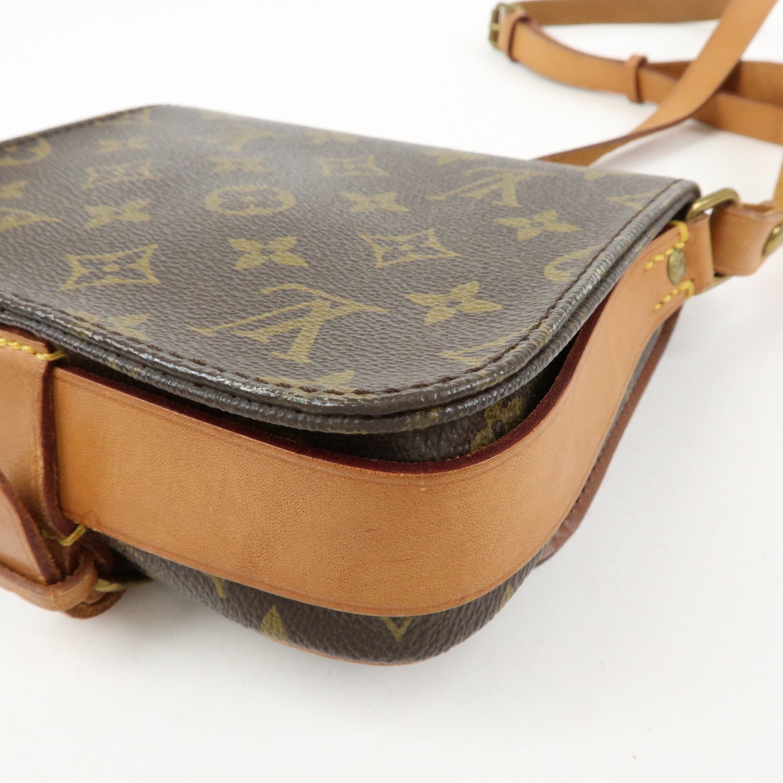 Louis Vuitton Monogram Mini Cartouchiere Shoulder Bag Brown M51254