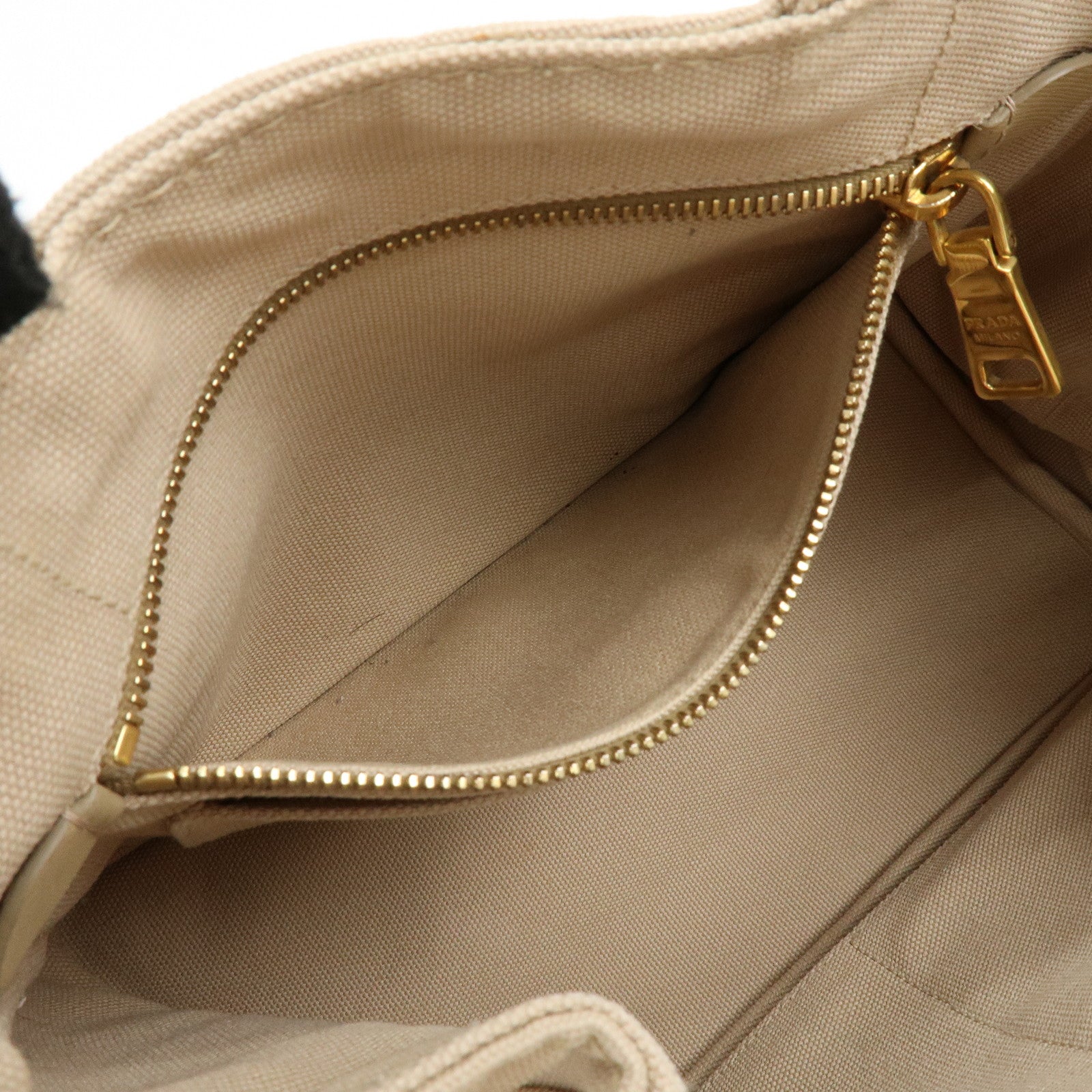 PRADA Logo Canapa Mini Canvas 2Way Bag Hand Bag Beige 1BG439