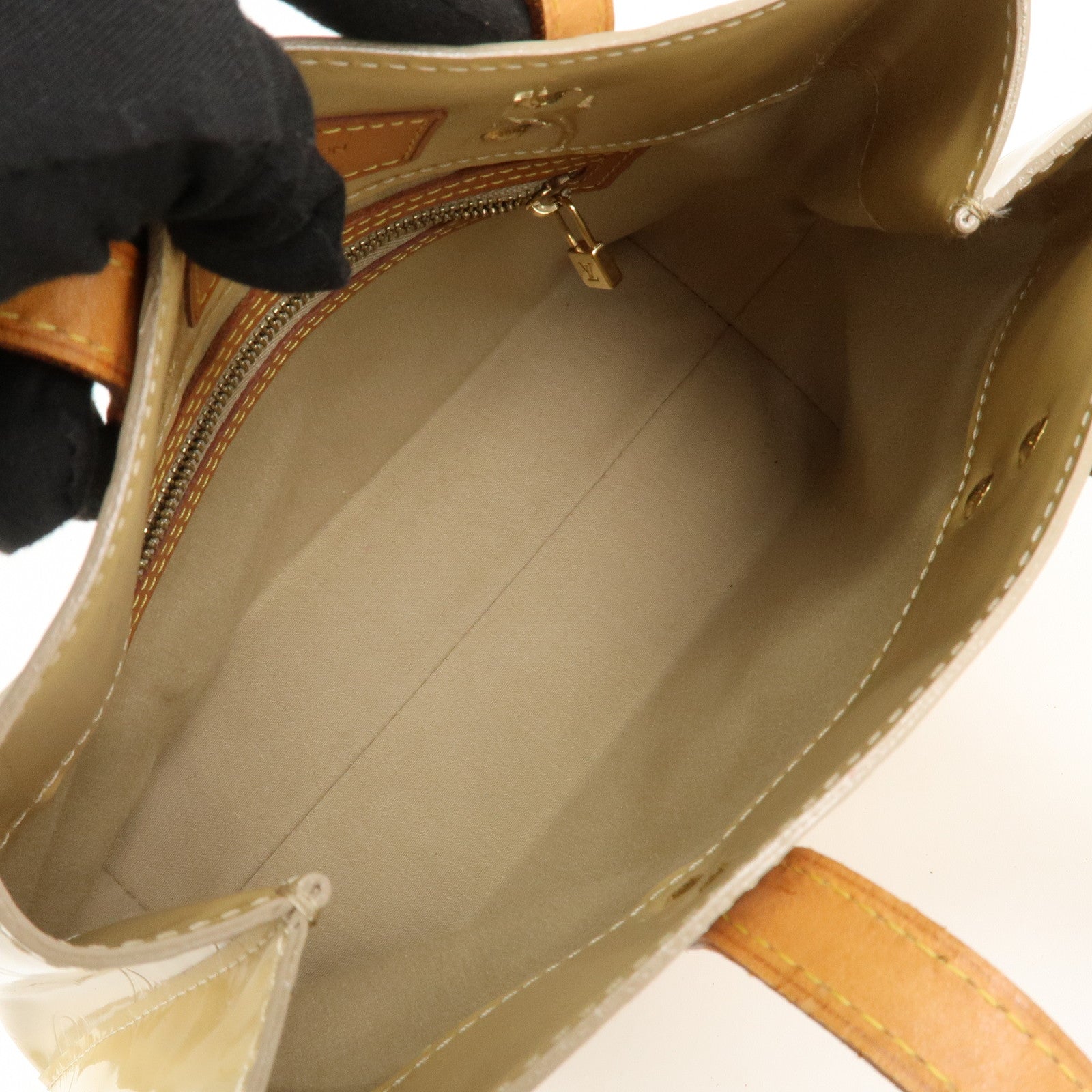 Louis Vuitton Monogram Vernis Lead PM Hand Bag Noisette M91334