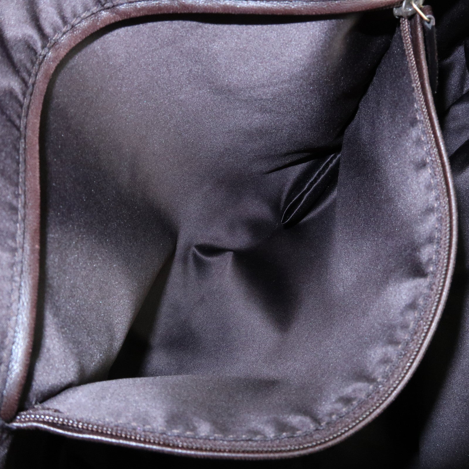 SAINT LAURENT PARIS Muse Leather Hand Bag Shoulder Bag Dark Brown