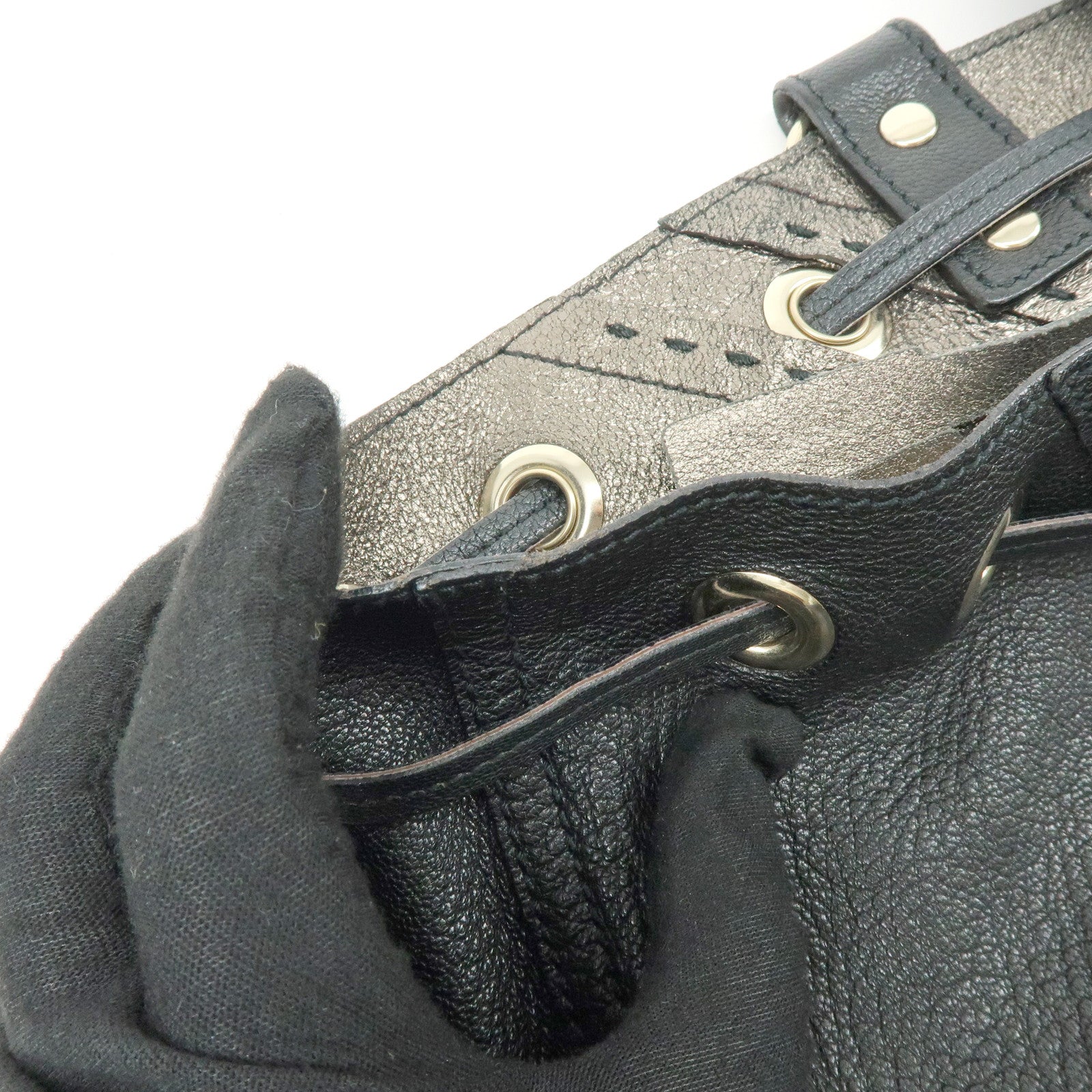 SAINT LAURENT PARIS Y Line Sac Double Reversible Tote Bag 168484