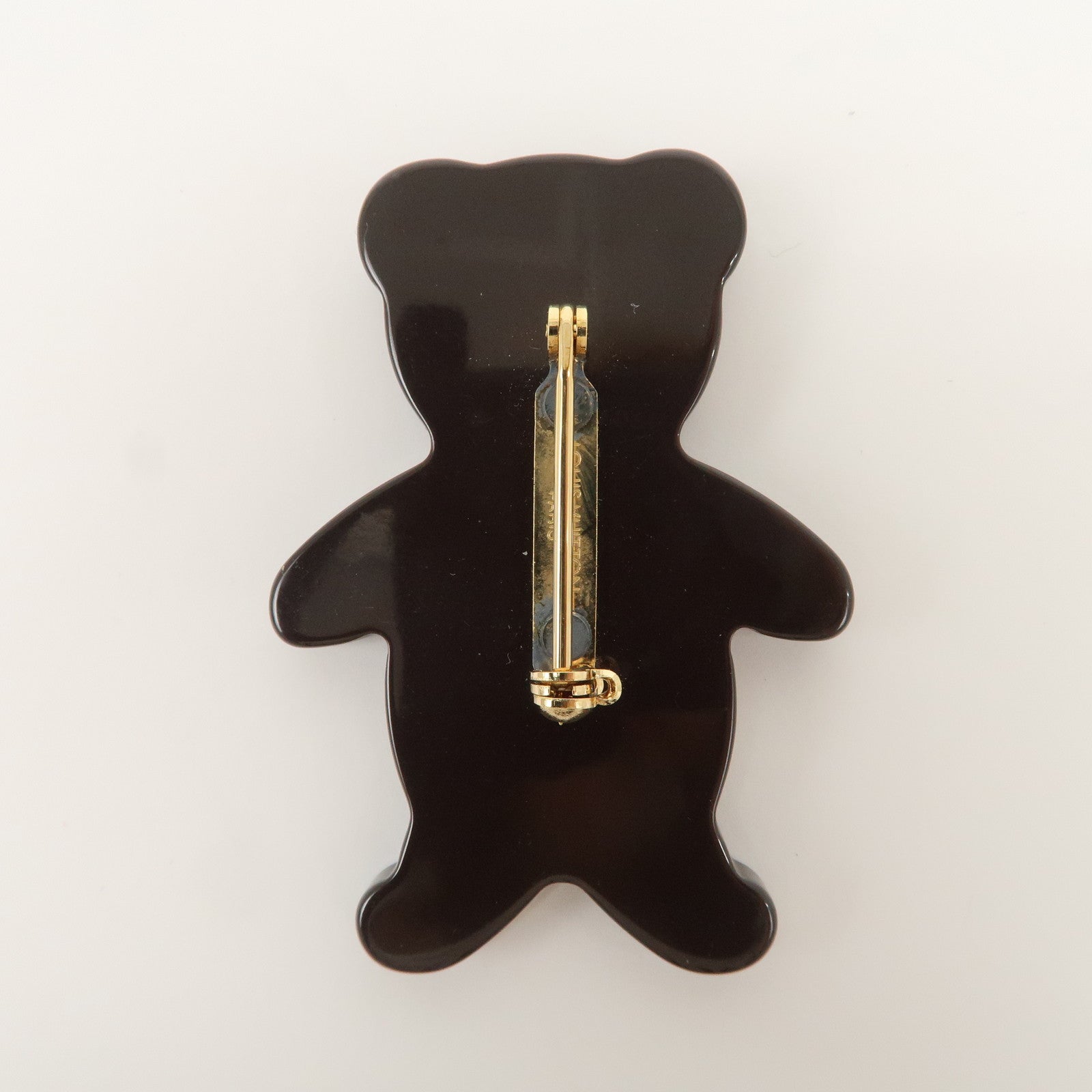 Louis Vuitton Monogram Damier Plastic Broche Nunnours Teddy Bear Brooch M64939 Used
