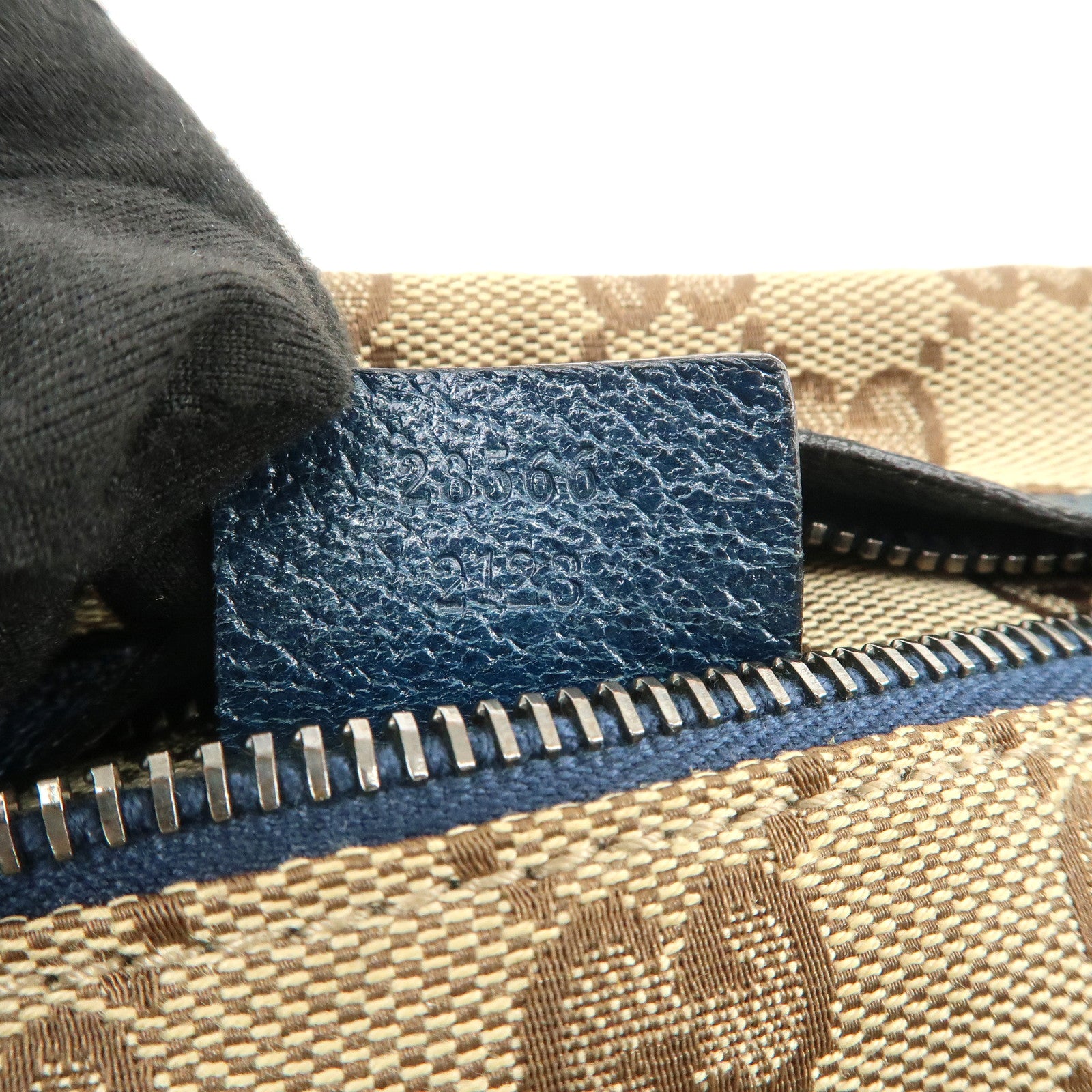 GUCCI Sherry GG Canvas Leather Waist Bag Crossbody Bag Brown 28566