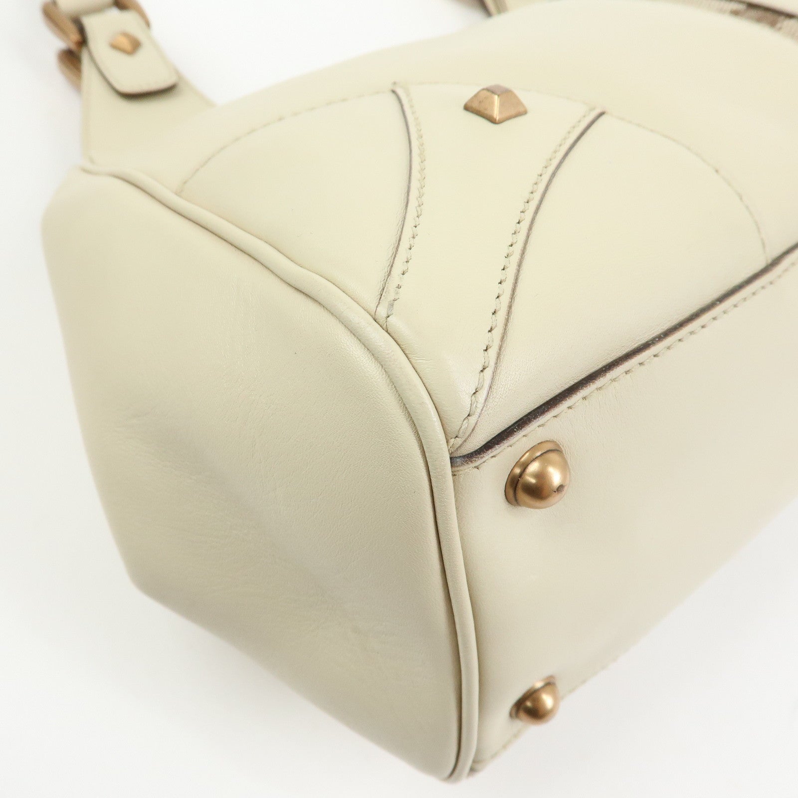 GUCCI New Jackie GG Canvas Leather Shoulder Bag Hand Bag 124407