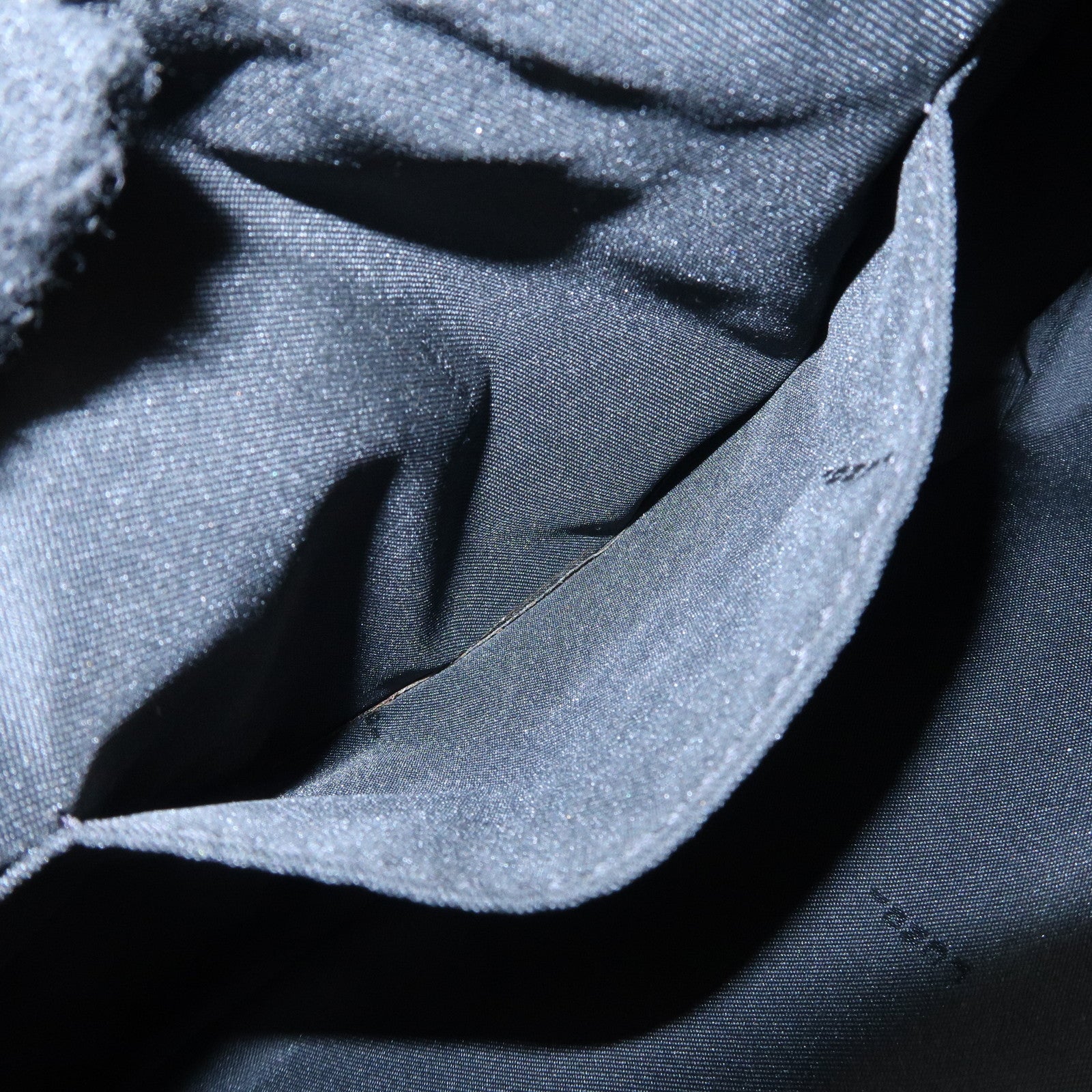 FENDI Zucchino Canvas Leather Shoulder Bag Black Brown 8BR444 Used