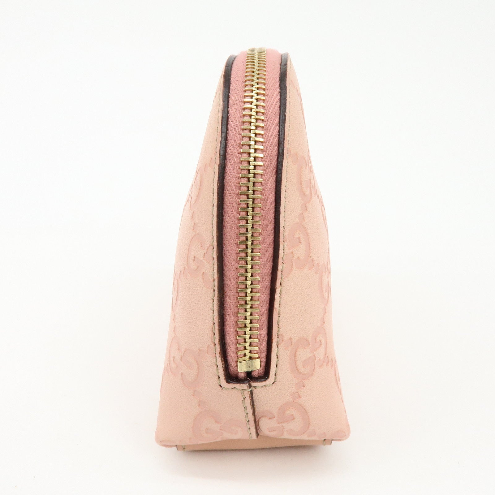 GUCCI Guccissima Leather Cosmetic Pouch Accessory Pouch Pink 141810