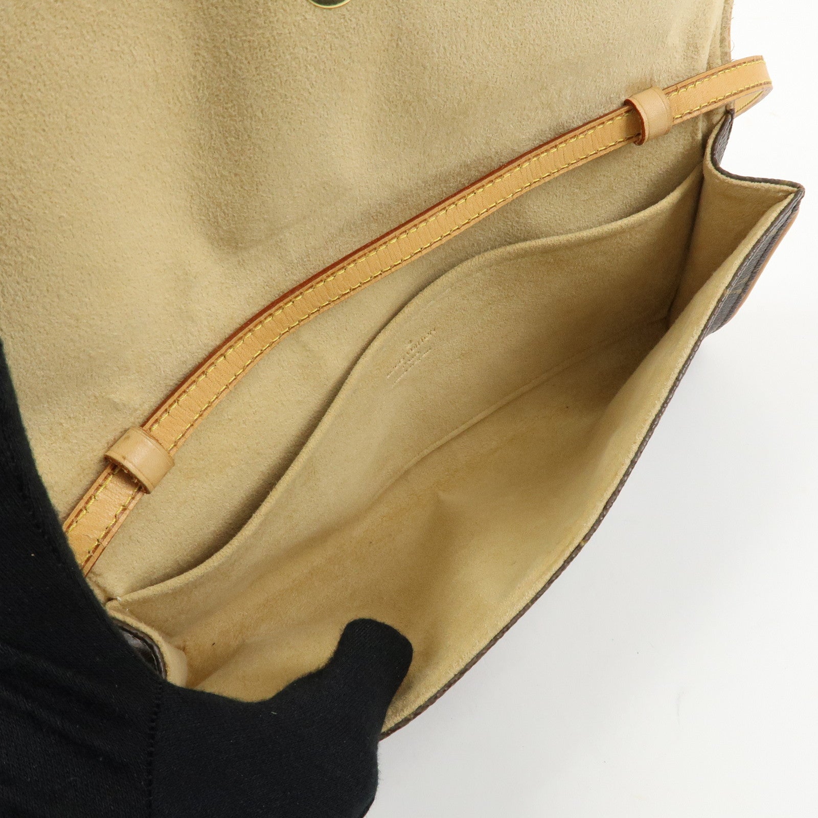 Louis Vuitton Monogram Pochette Twin GM 2Way Bag Brown M51852