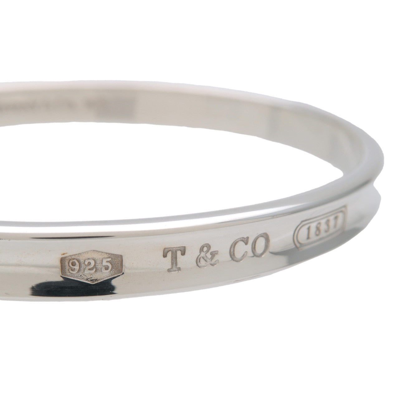 Tiffany & Co 1837 Narrow Bangle Bracelet SV925 Silver