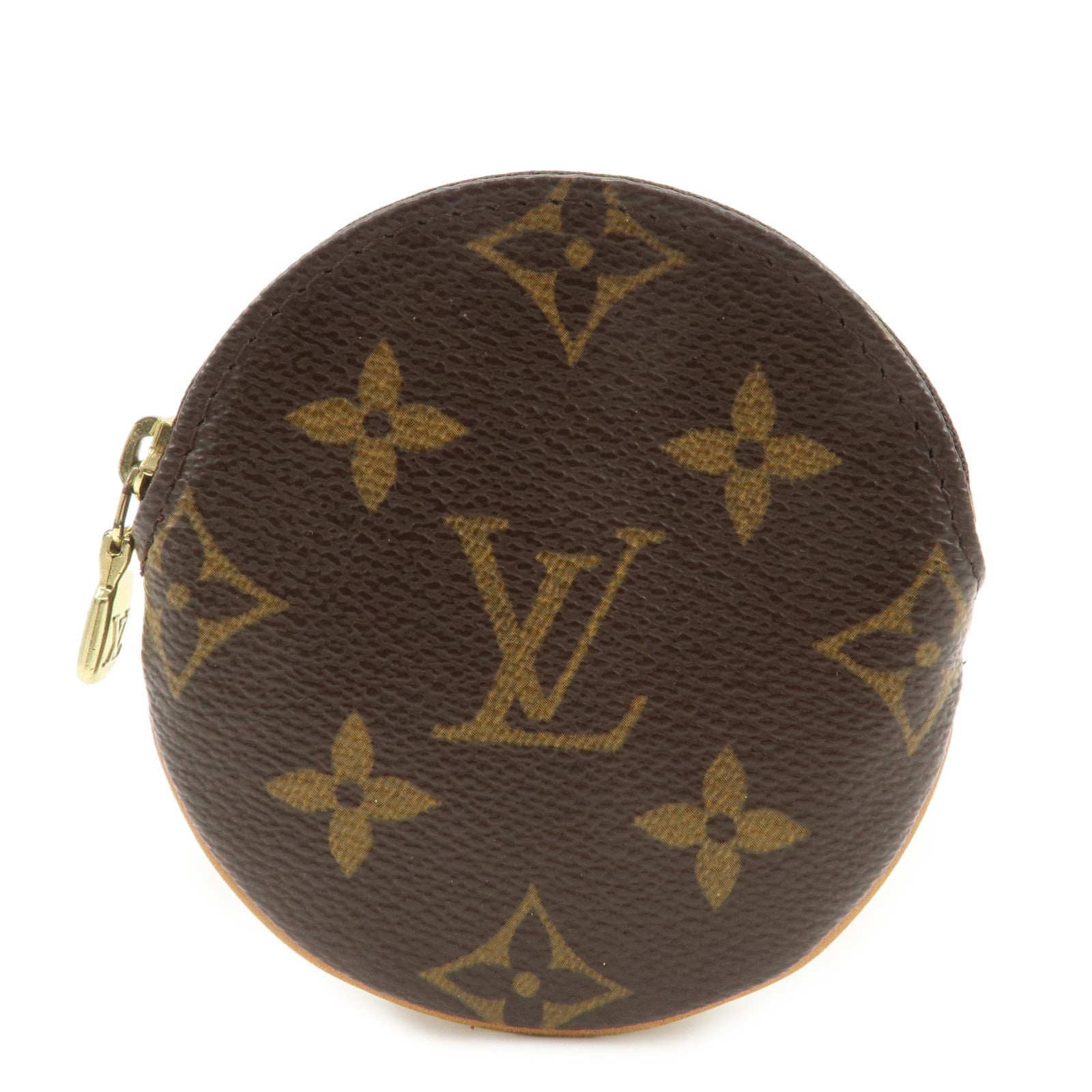 Louis Vuitton Monogram Porte Monnaie Rond Coin Case Brown M61926