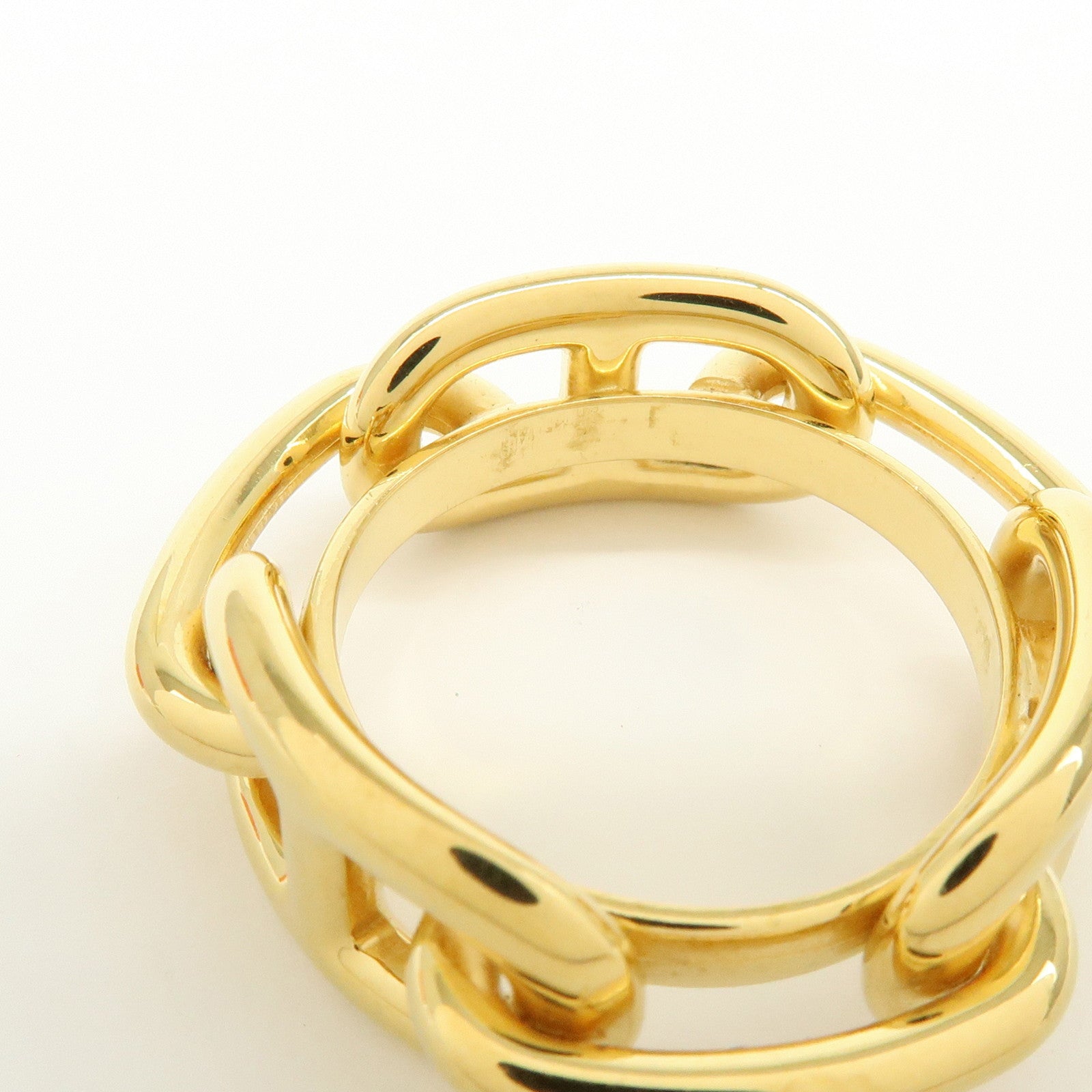 HERMES Metal Chaine d’Ancre Scarf Ring Gold
