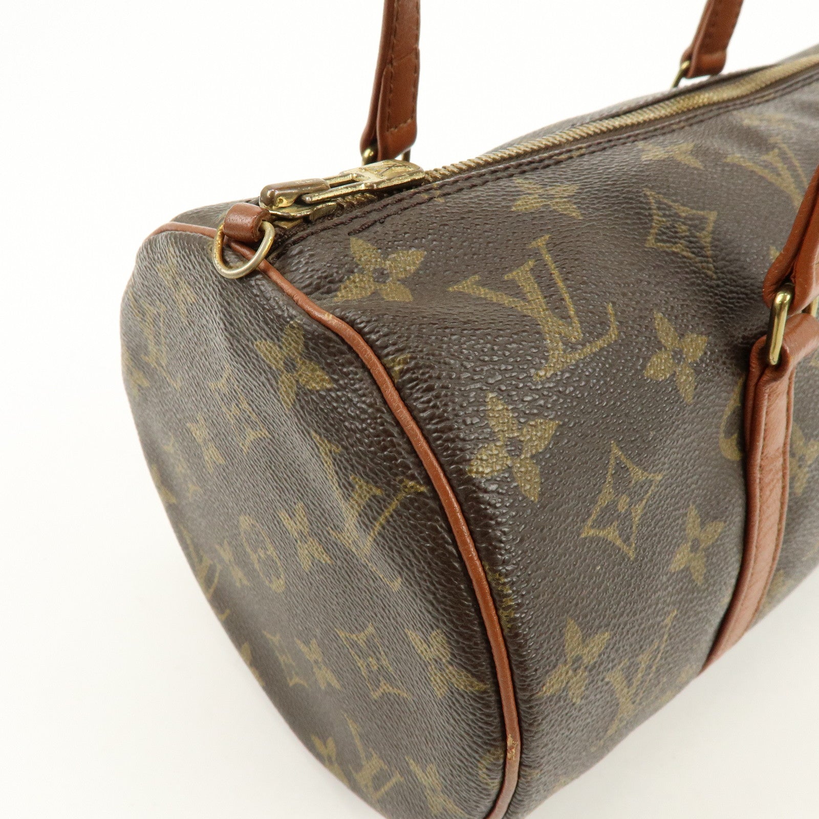 Louis Vuitton Monogram Papillon 30 Hand Bag Brown M51365