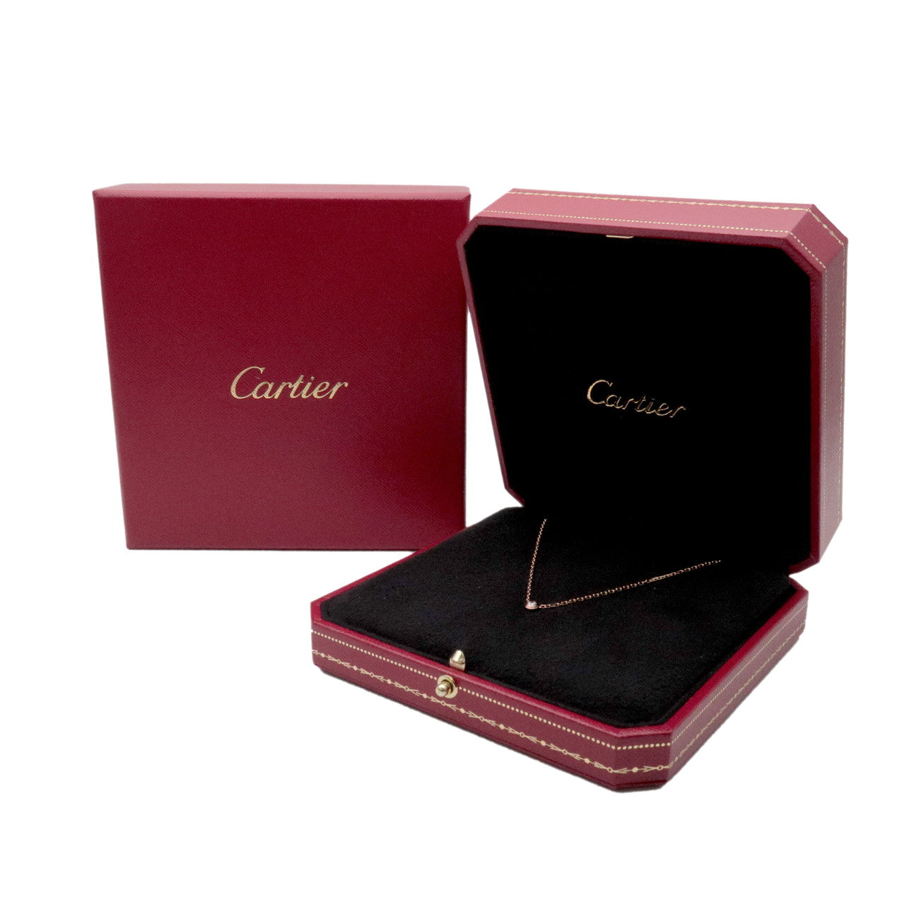 Cartier D'amour 1P Diamond Necklace SM K18 750PG Rose Gold