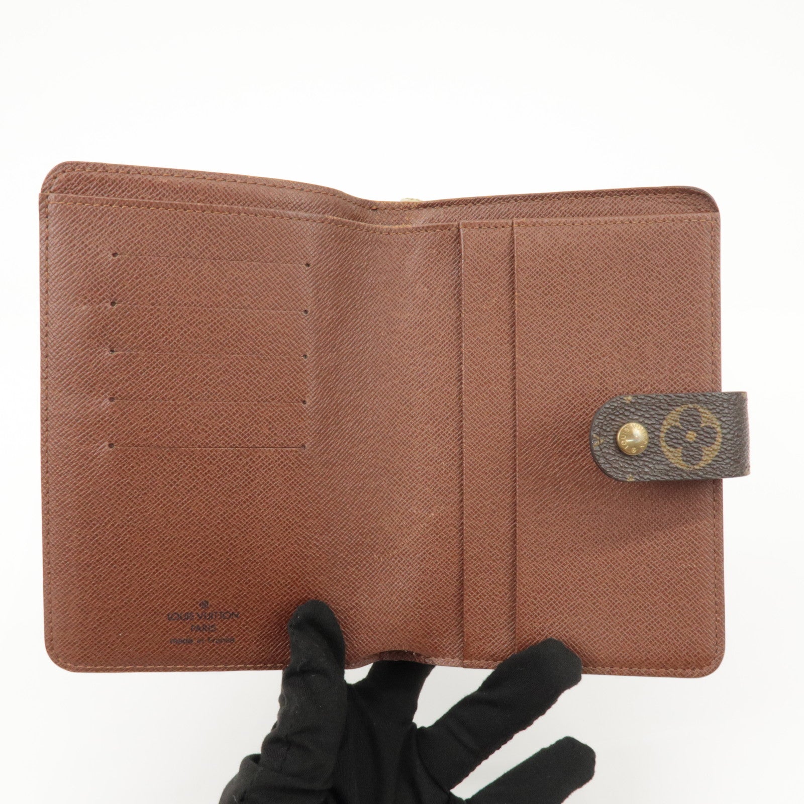 Louis Vuitton Monogram Porte Papier Zip Bi-fold Wallet Brown M61207 Used