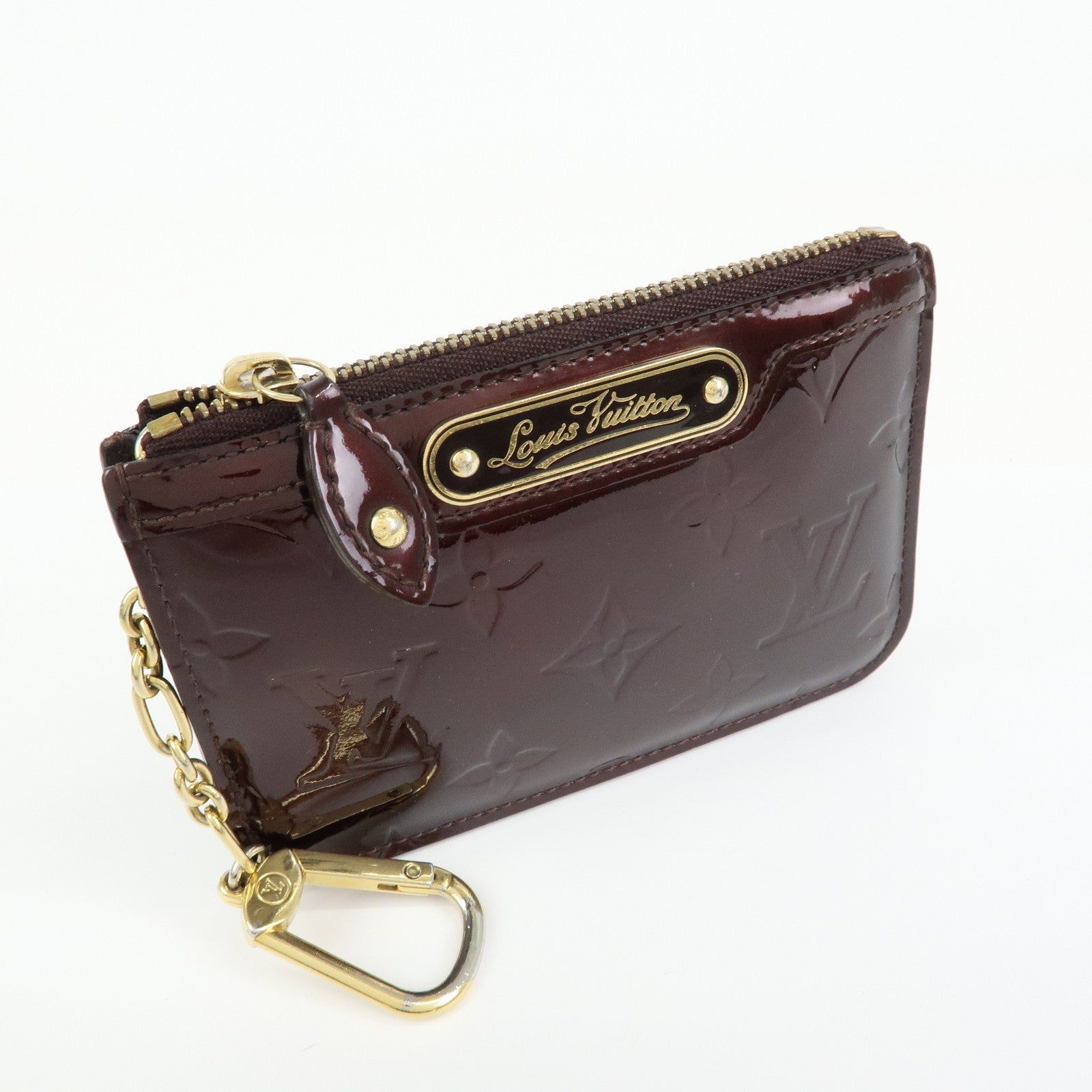 Louis Vuitton Vernis Pochette Cles NM Coin Case Amarante M93557