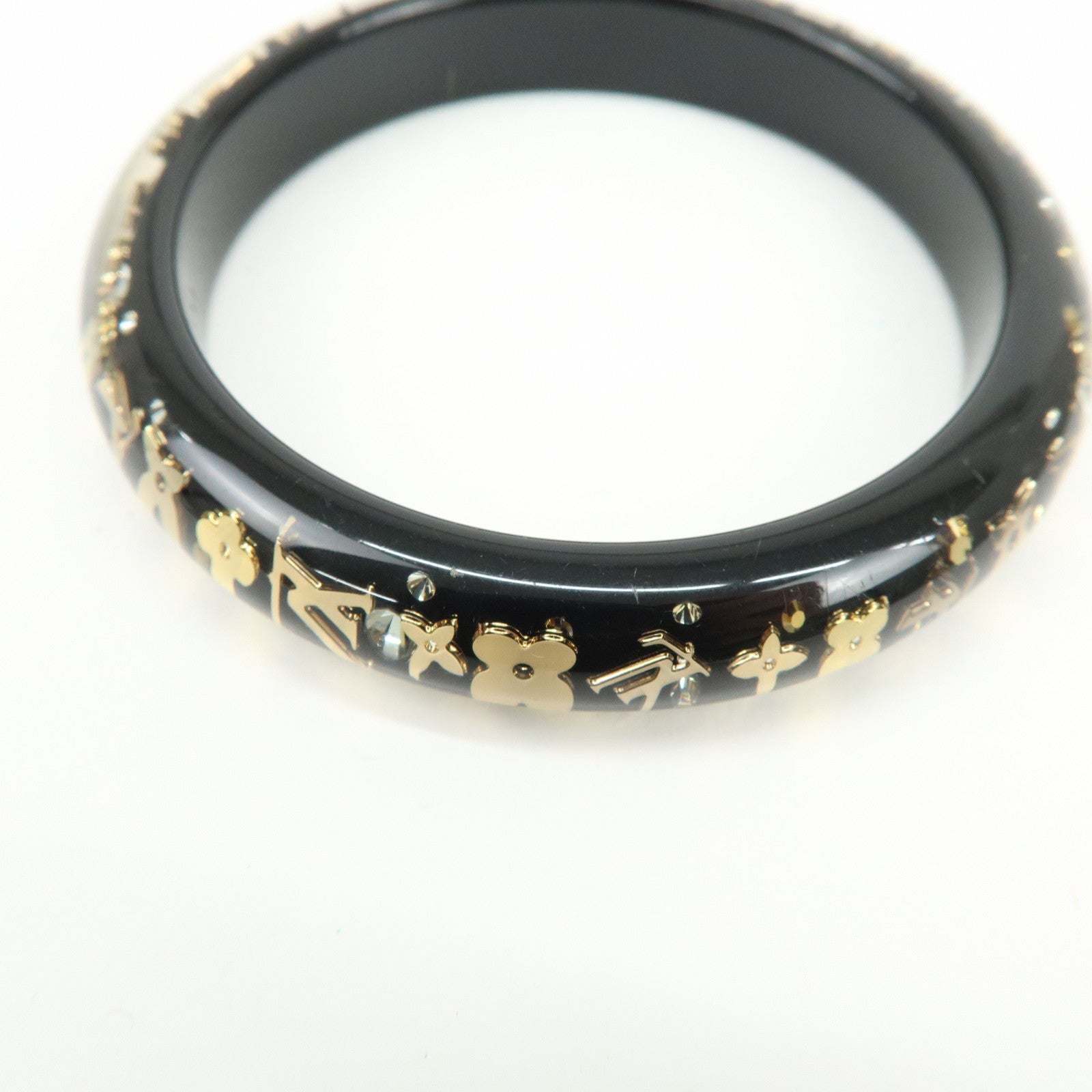 Louis Vuitton Bracelet Inclusion TPM Bangle Black Gold M65300