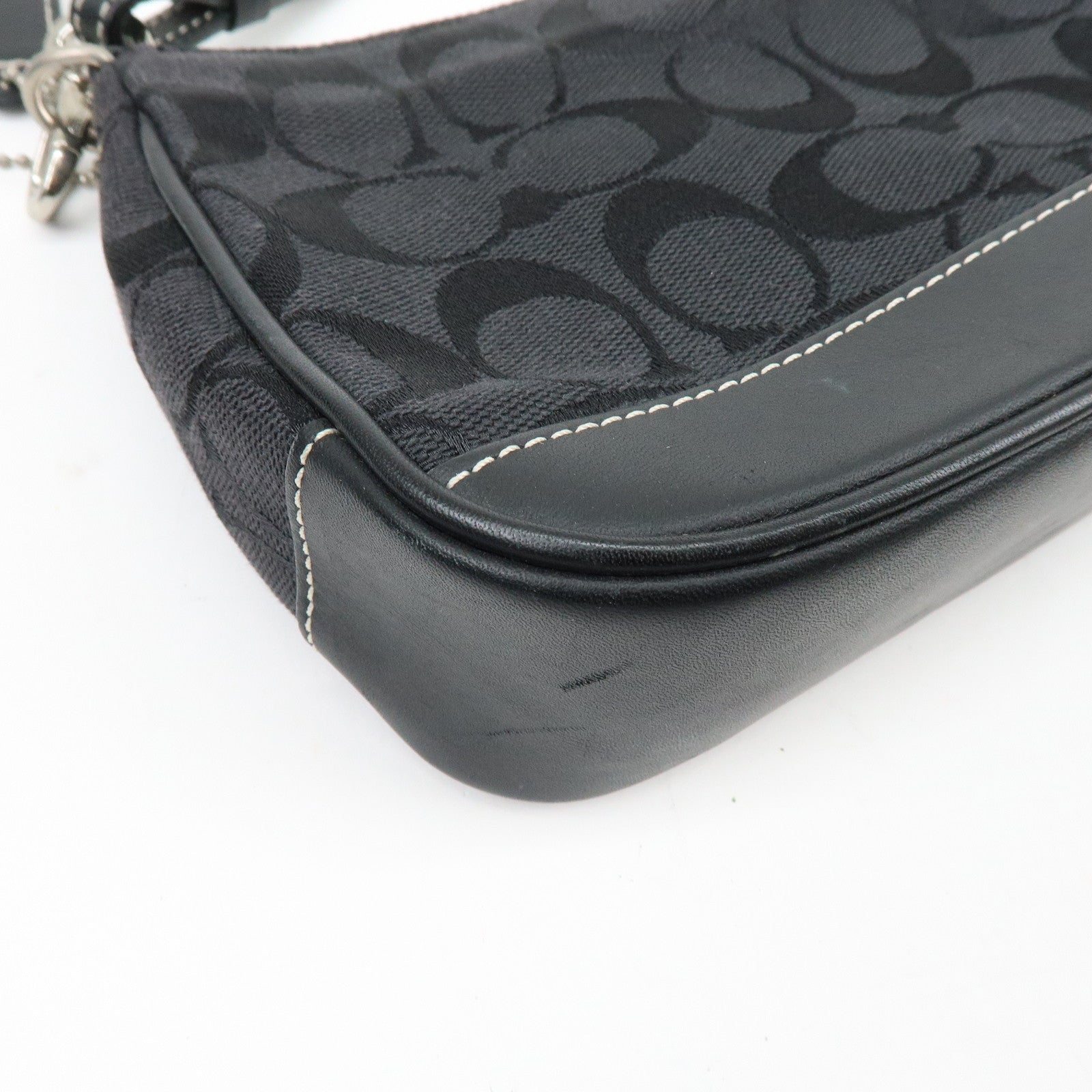 COACH Set of 3 Signature Canvas Leather Wool Shoulder Bag Hand Bag
