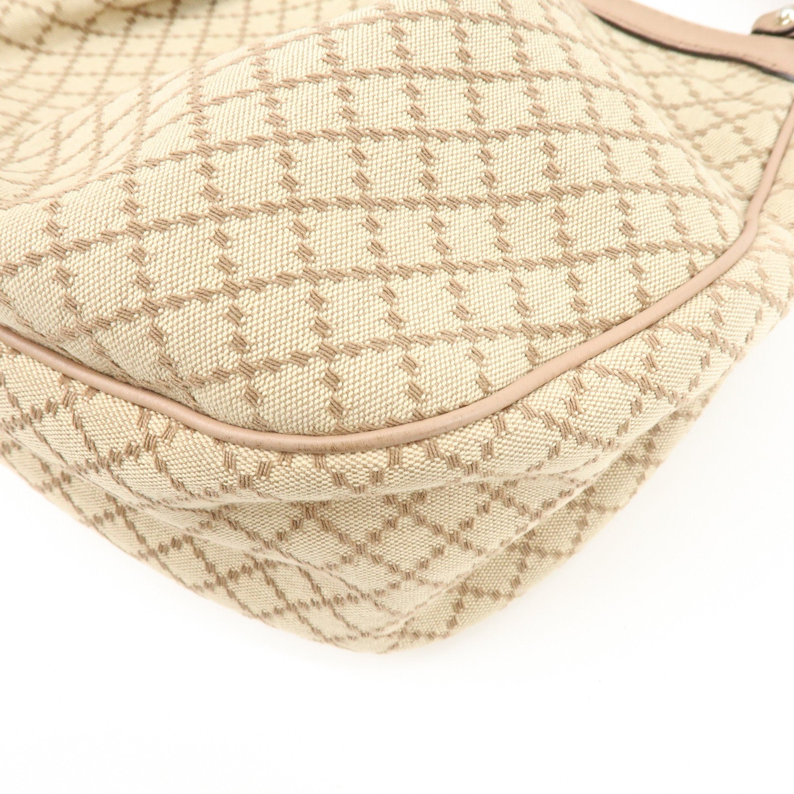 GUCCI Sukey Interlocking G Diamante Canvas Shoulder Bag 232955