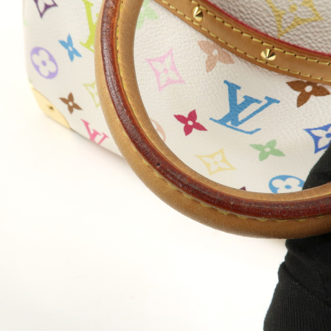 Louis Vuitton Monogram Multicolor Trouville Hand Bag Blanc M92662 Used