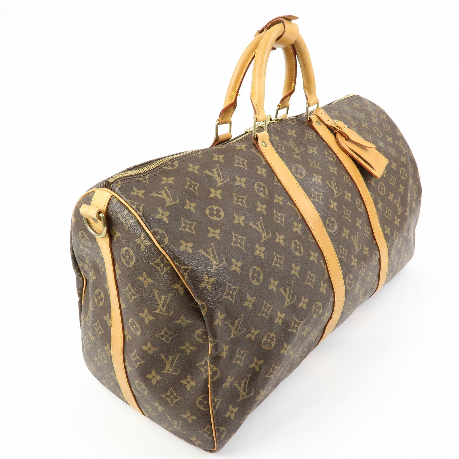 Louis Vuitton Monogram Keep All Bandouliere 55 Boston Bag M41414