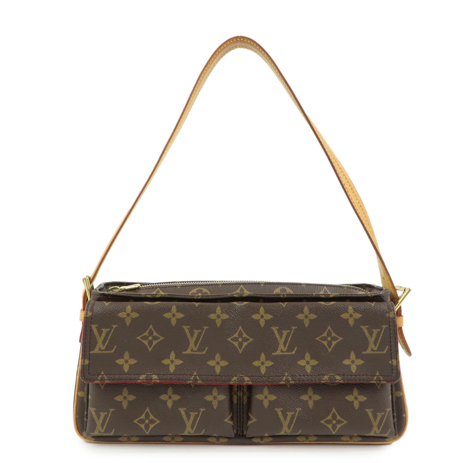 Louis Vuitton Monogram Vivacite Shoulder Bag Hand Bag Brown M51164