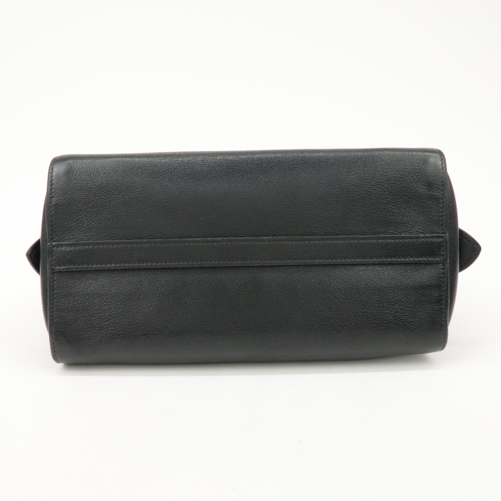 PRADA Leather 2Way Bag Shoulder Hand Bag Black Gold Used