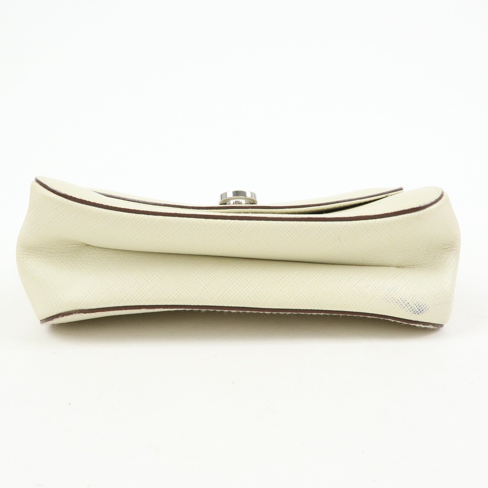 Ferragamo Gancini Leather Chain Shoulder Bag Crossbody Bag Ivory