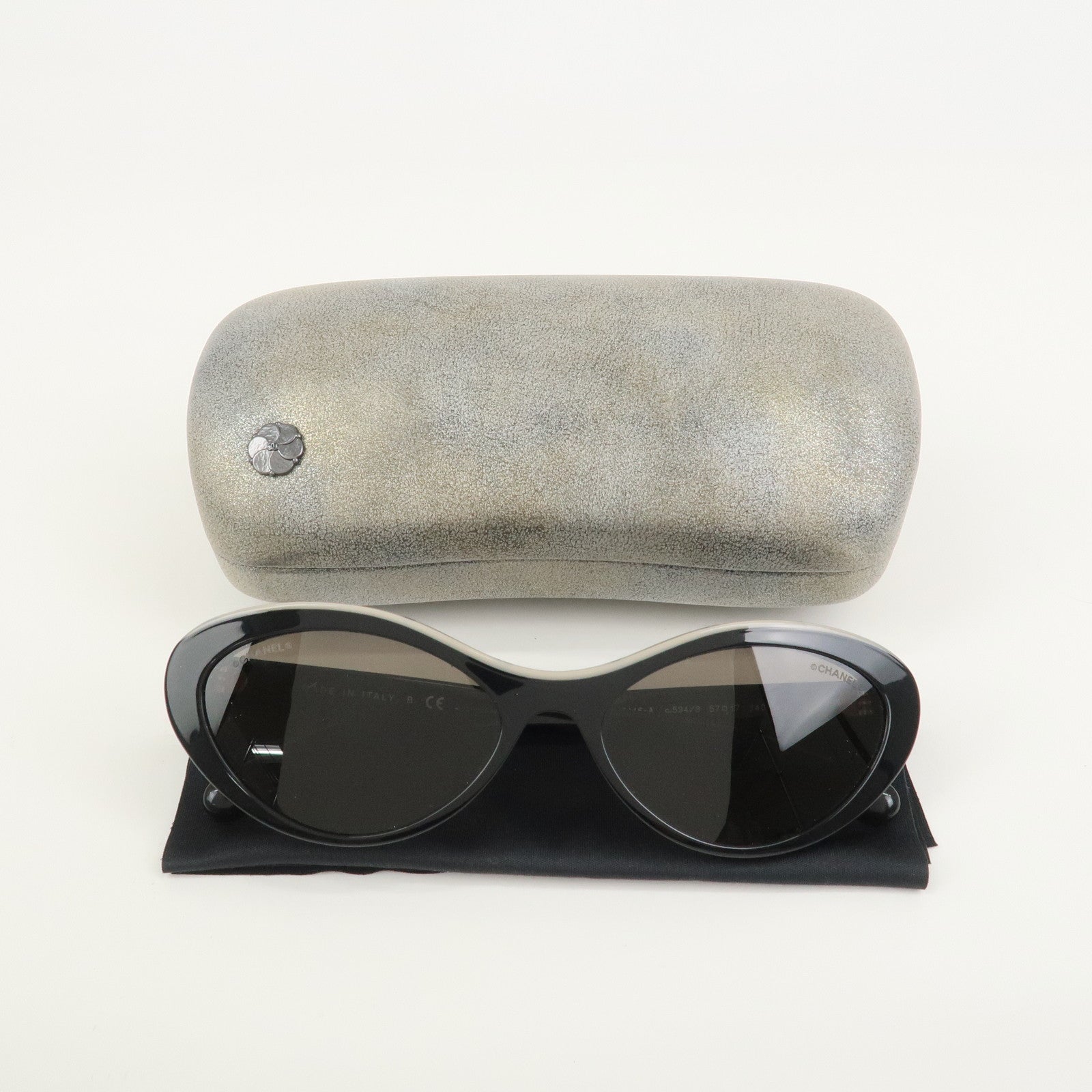 CHANEL Plastic Sunglasses Black 5416-A c.534/3 57□17 140 3N