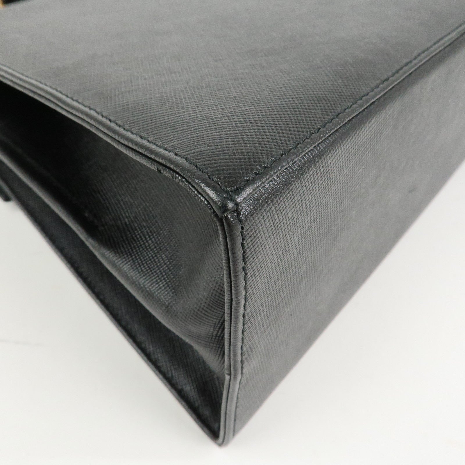 Ferragamo Gancini Leather 2Way Bag Shoulder Bag Hand Bag Black