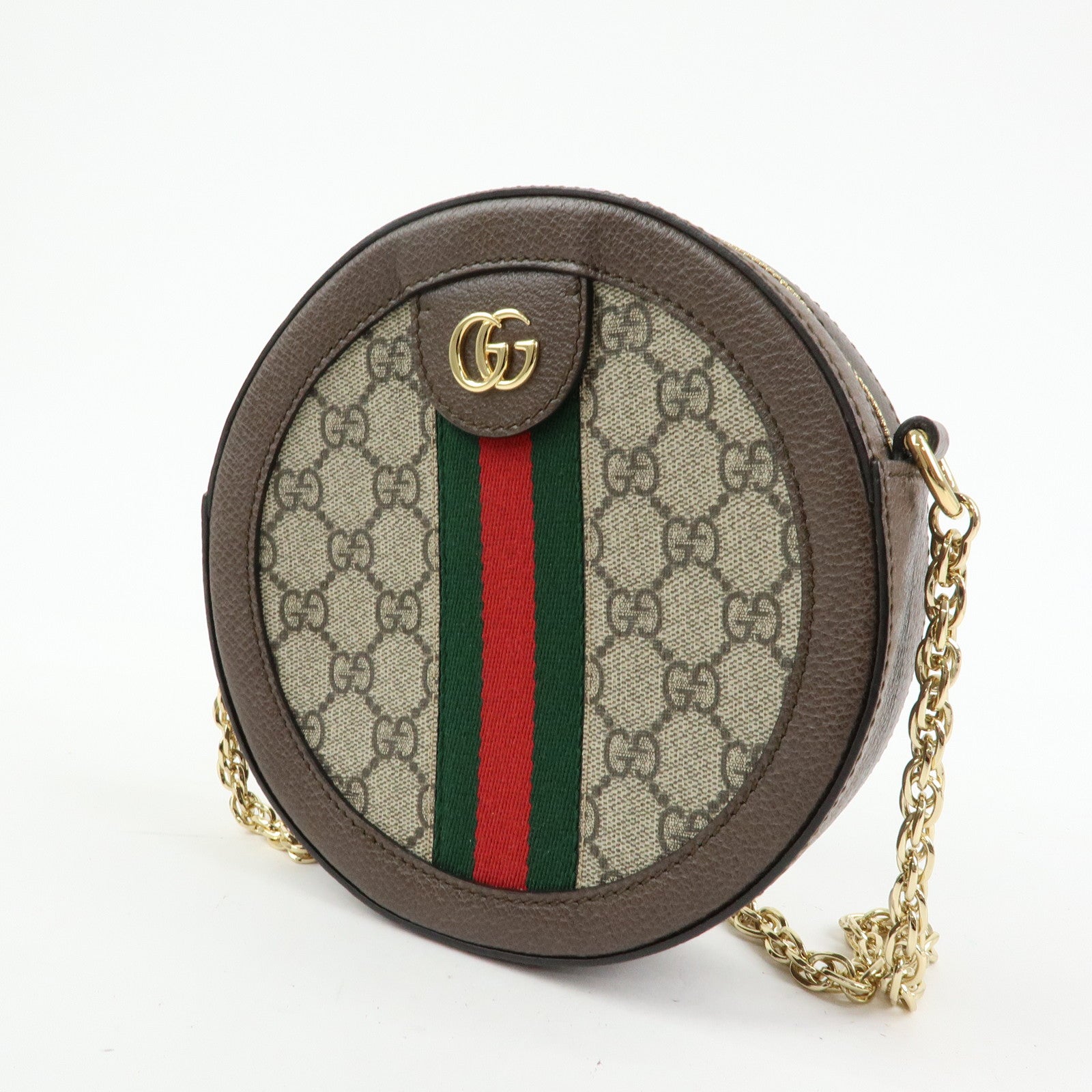 GUCCI Ophidia Sherry GG Superme Leather Shoulder Bag Beige 550618
