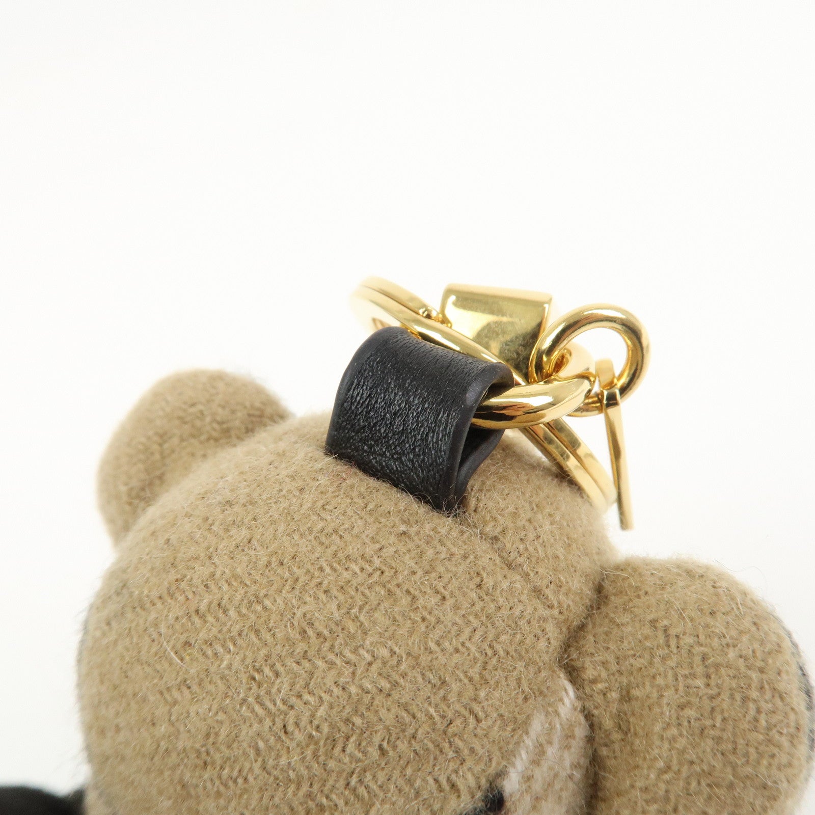 BURBERRY Nova Plaid Thomas Teddy Bear Cashmere Bag Charm Key Holder
