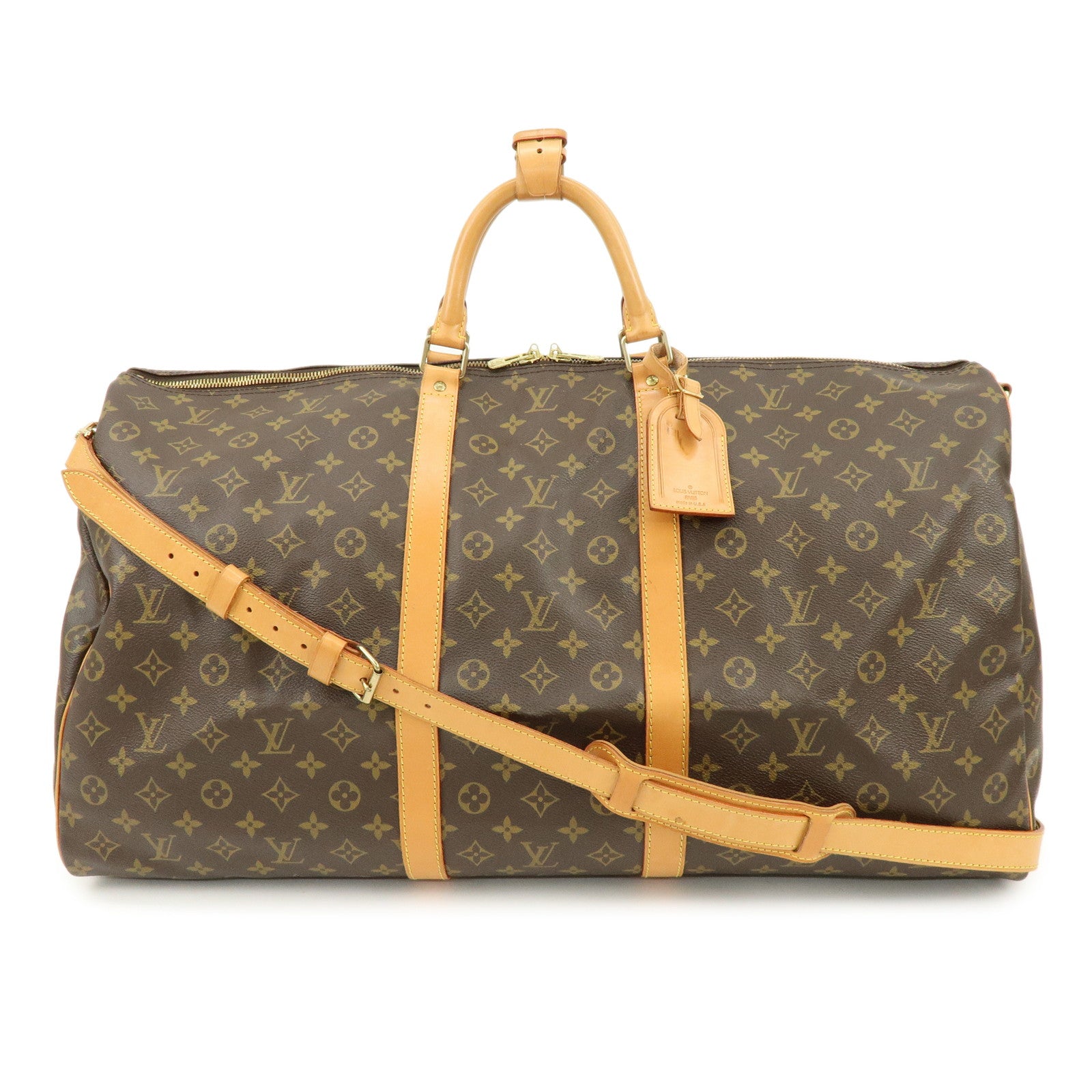 Louis Vuitton Monogram Keep All Bandouliere 60 Boston Bag M41412