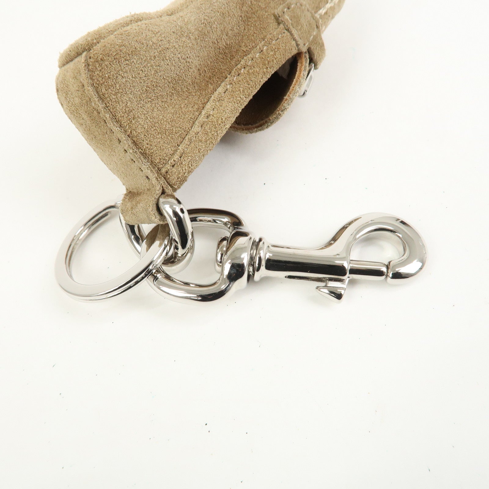 GUCCI Horsebit Loafer Motif Suede Bag Charm Key Charm Brown 203405