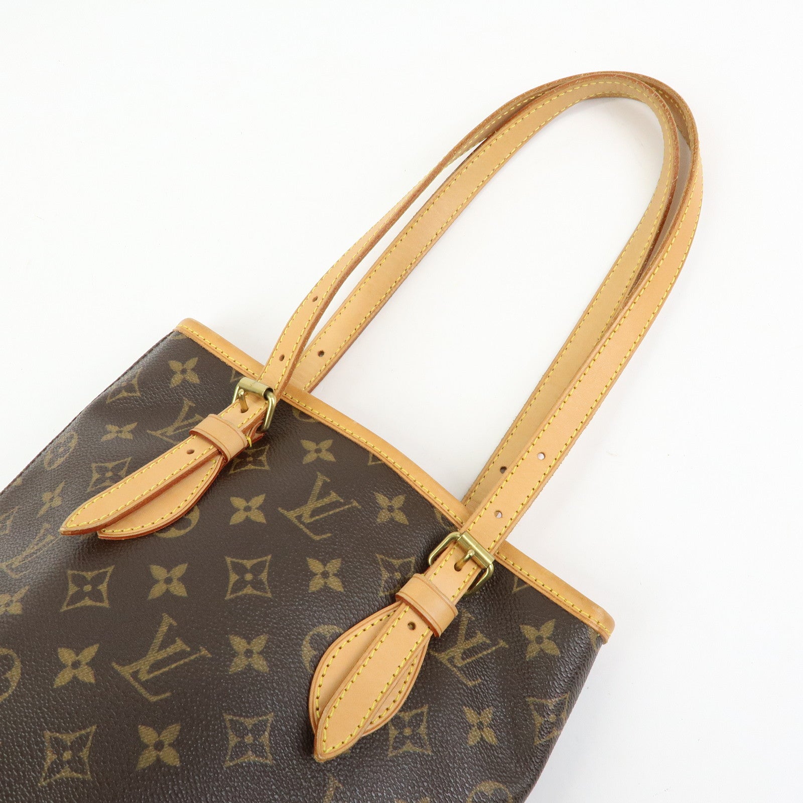 Louis Vuitton Monogram Canvas Bucket PM Hand Bag Brown M42238