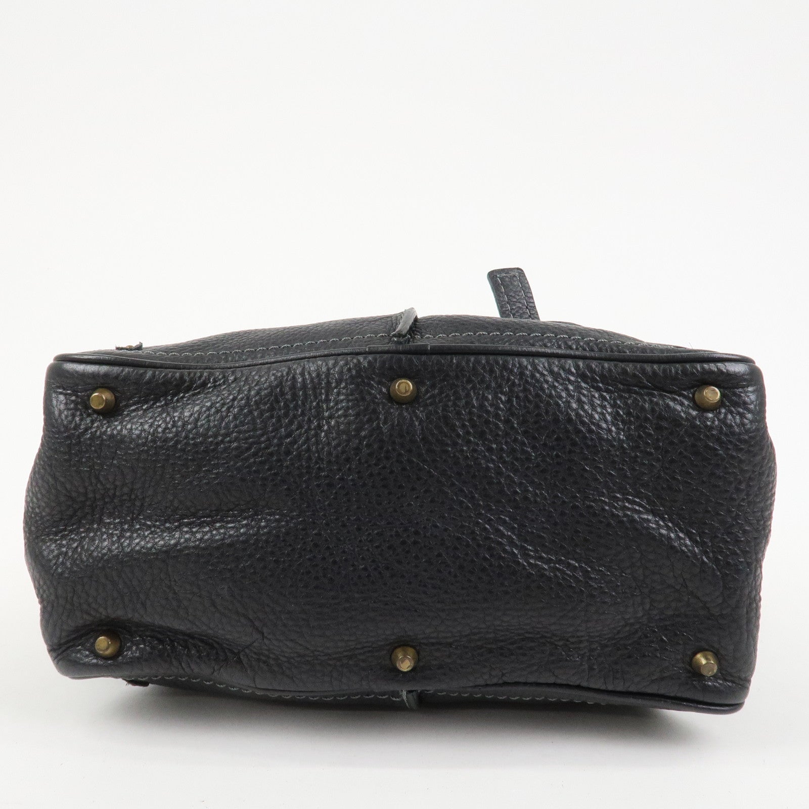 Chloe Paddington Leather Hand Bag Shoulder Bag Boston Bag Black