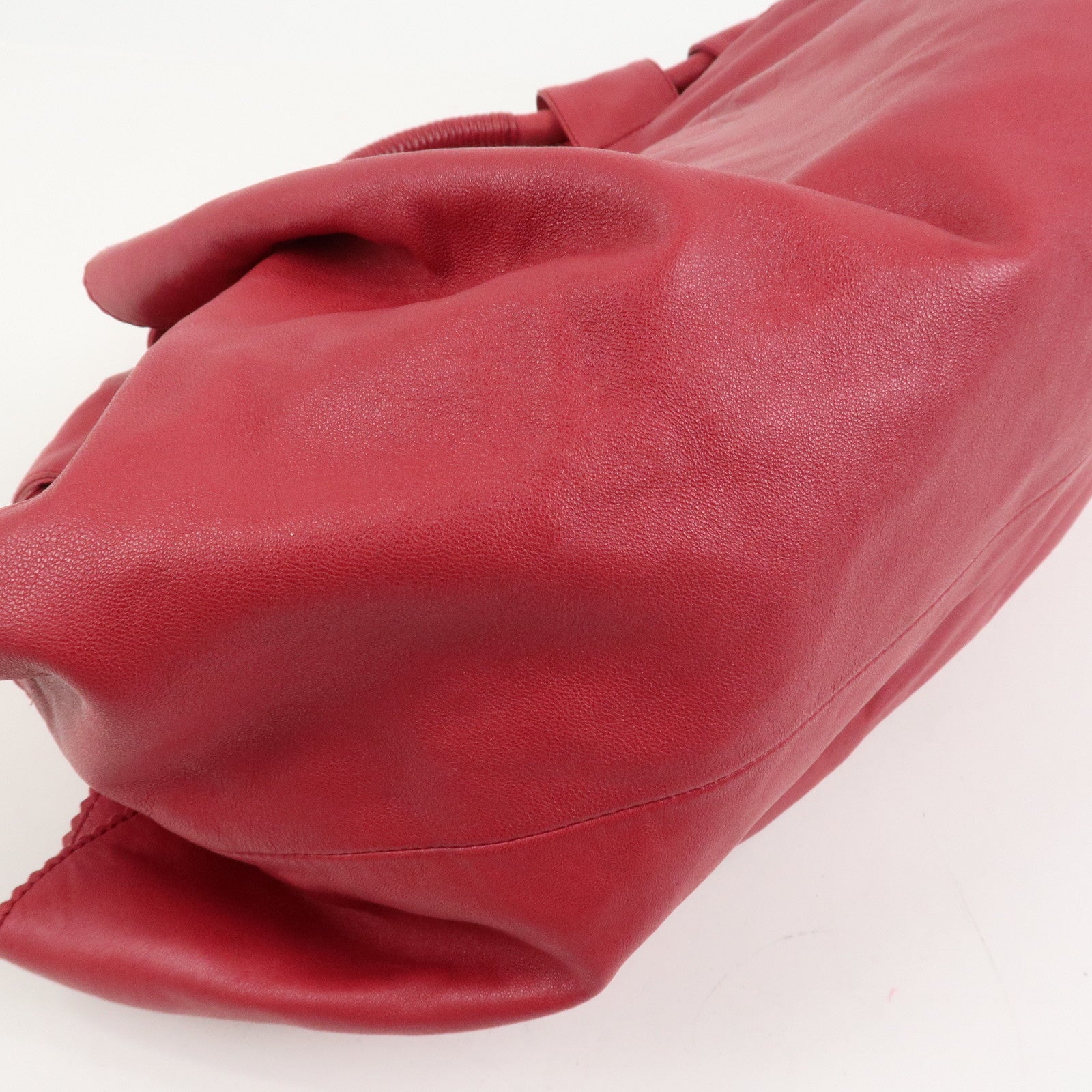 LOEWE Anagram Nappa Leather Nappa Aire Hand Bag Shoulder Bag Red